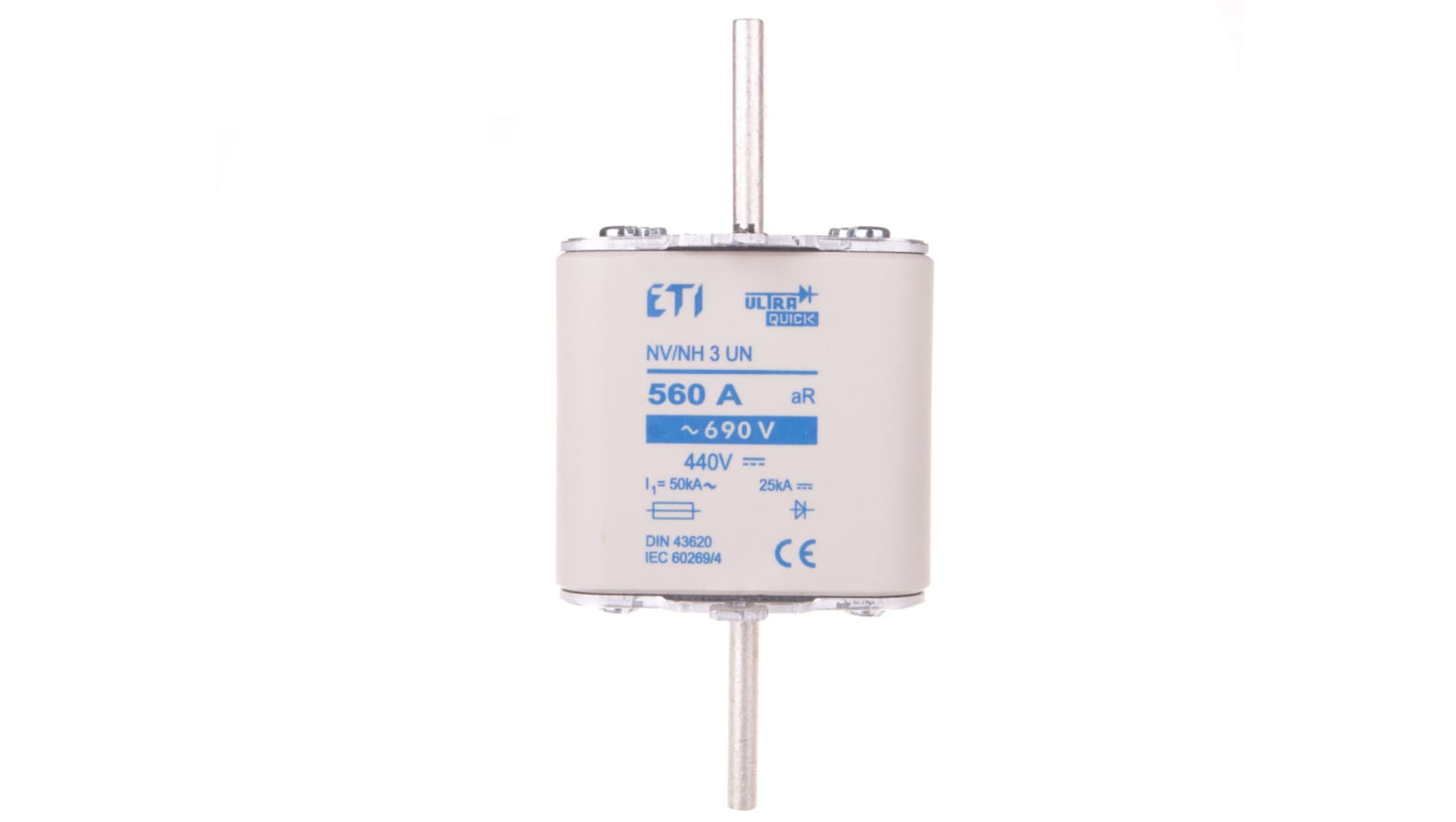 

Wkładka bezpiecznikowa NH3 560A aR 690V M3UQ U-N 004335215