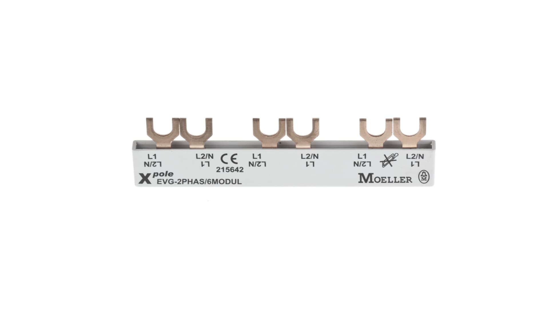 

Szyna łączeniowa 2P 63A 10mm2 widełkowa (6 mod.) EVG-2PHAS/6MODUL 215642, 6 mod.) evg-2phas/6modul 21564