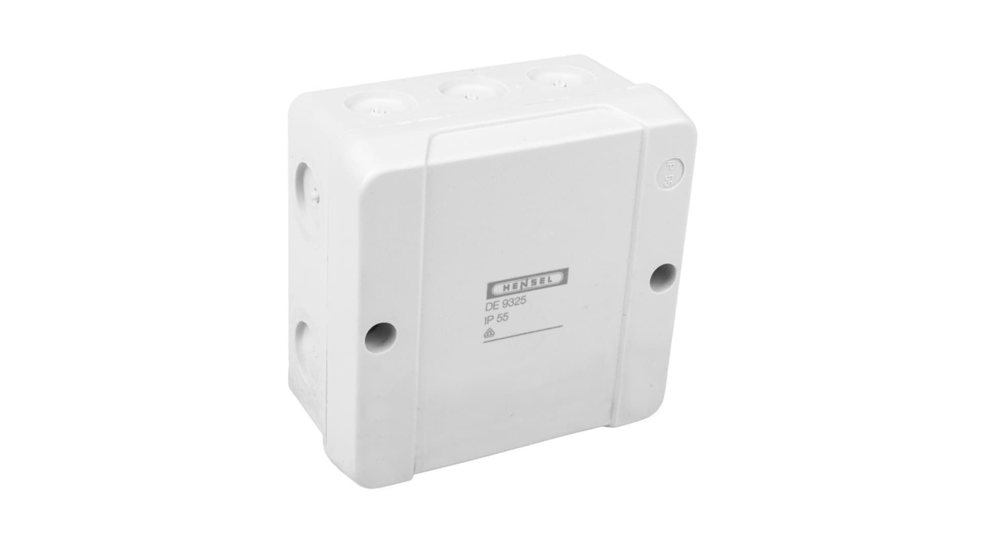 

Puszka n/t odgałęźna z zaciskami 5-bieg. dla Cu do 2.5mm2 IP55 z dławicami membranowymi szara DE 9325 Z 6000661