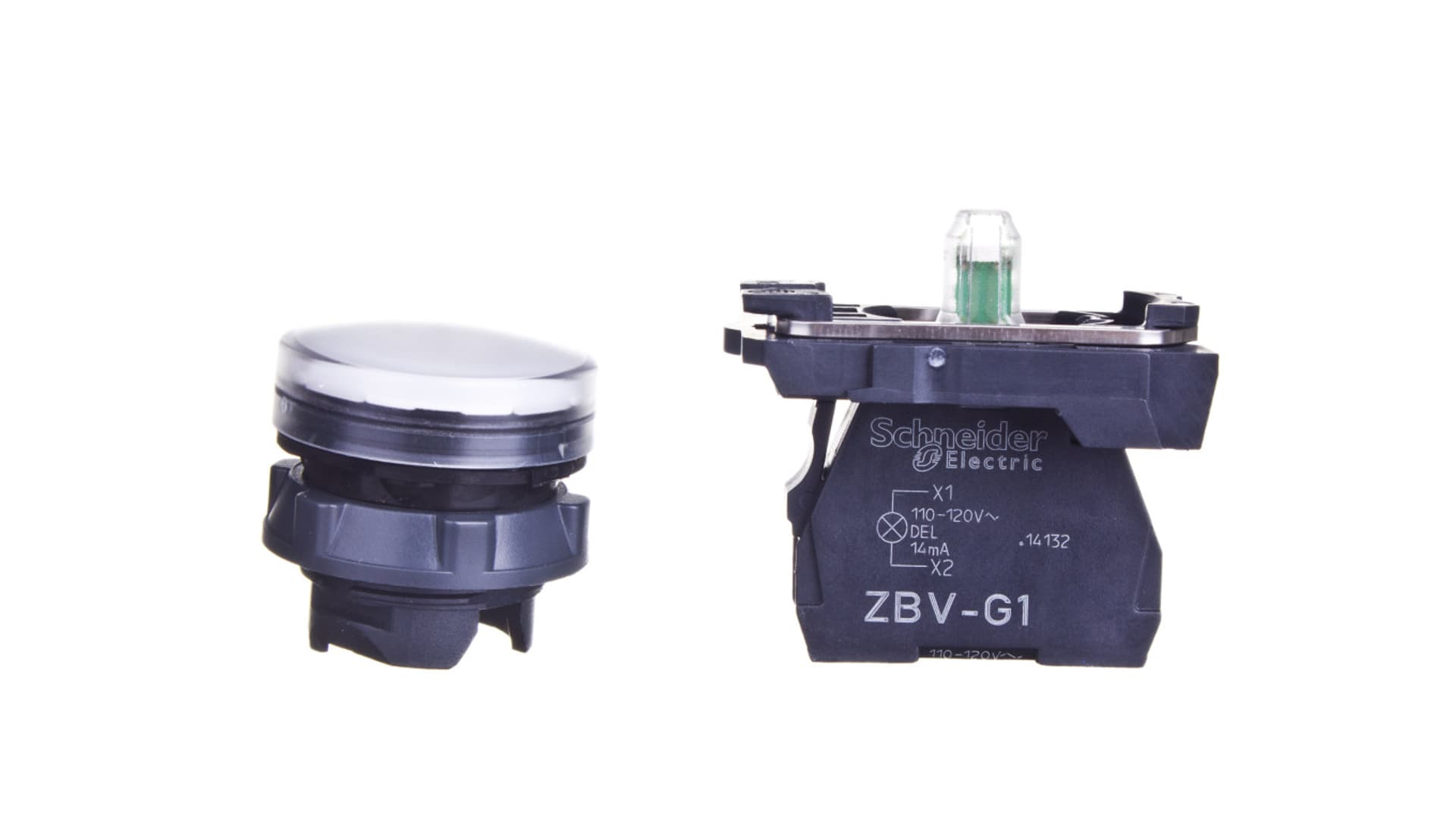 

Lampka sygnalizacyjna 22mm biała 110-120V AC XB5AVG1