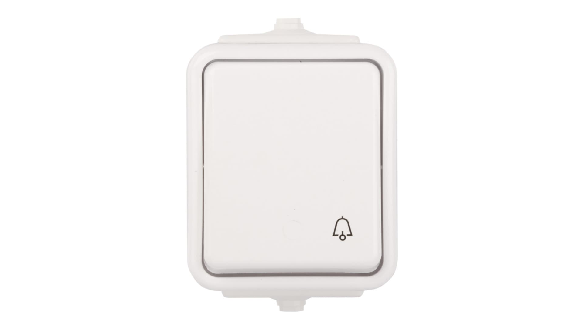 

Cedar Przycisk hermetyczny IP44 dzwonek 10A biały WNt-101C WNT101C01