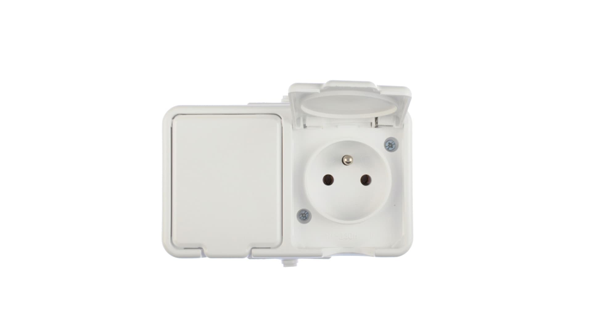 

Cedar Gniazdo hermetyczne podwójne z/u 16A IP44 białe Nt-230H NT230H01