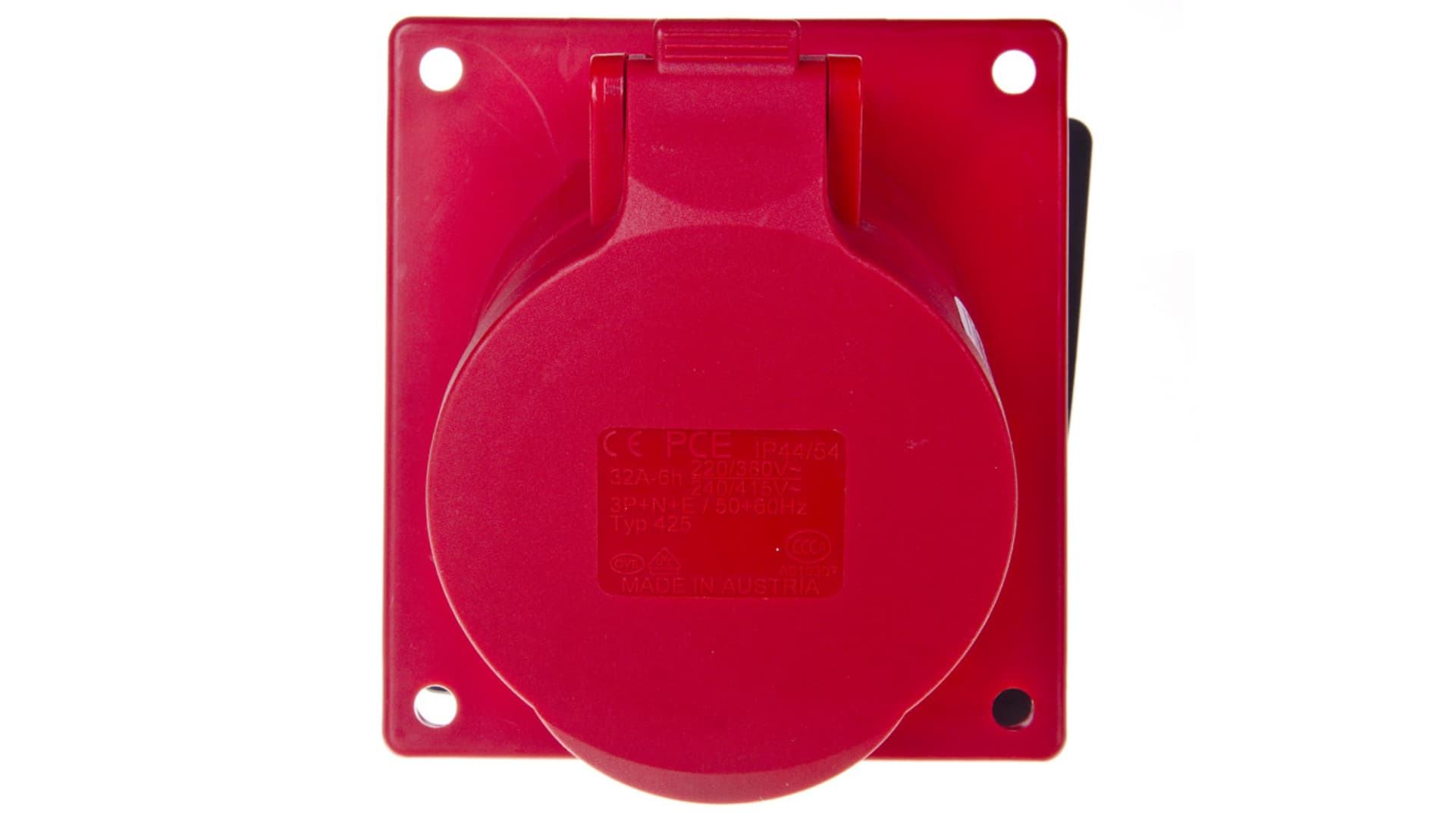 

Gniazdo tablicowe skośne 32A 5P 400V /100x97/ czerwone IP44 425-6f9