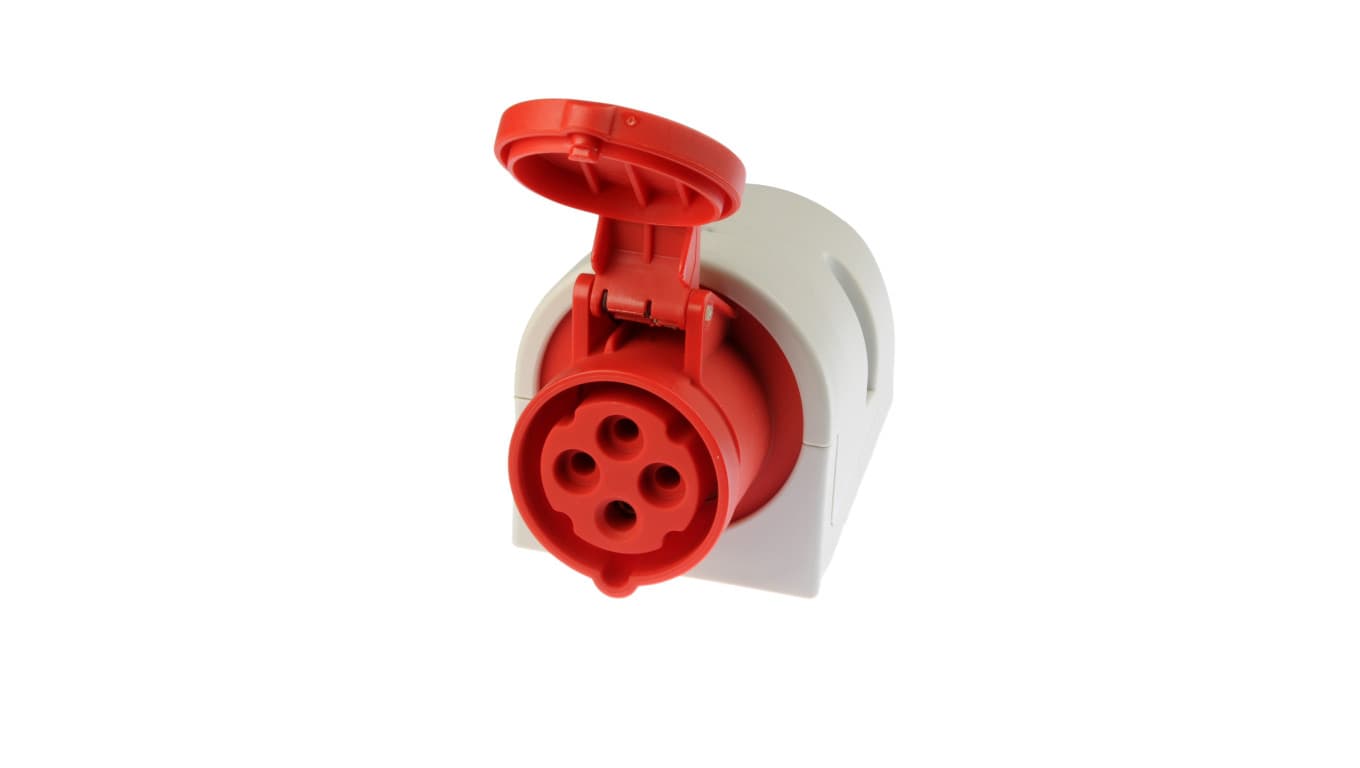 

Gniazdo stałe 16A 4P 400V czerwone IP44 114-6