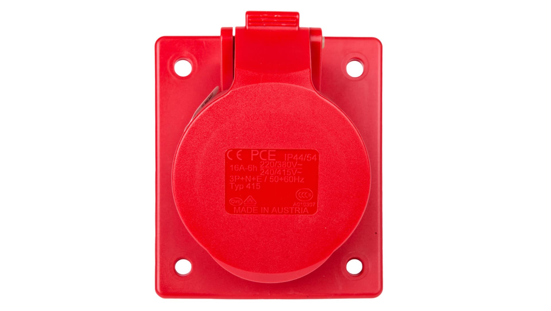 

Gniazdo tablicowe skośne 16A 5P 400V /80x97/ czerwone IP44 TWIST 415-6