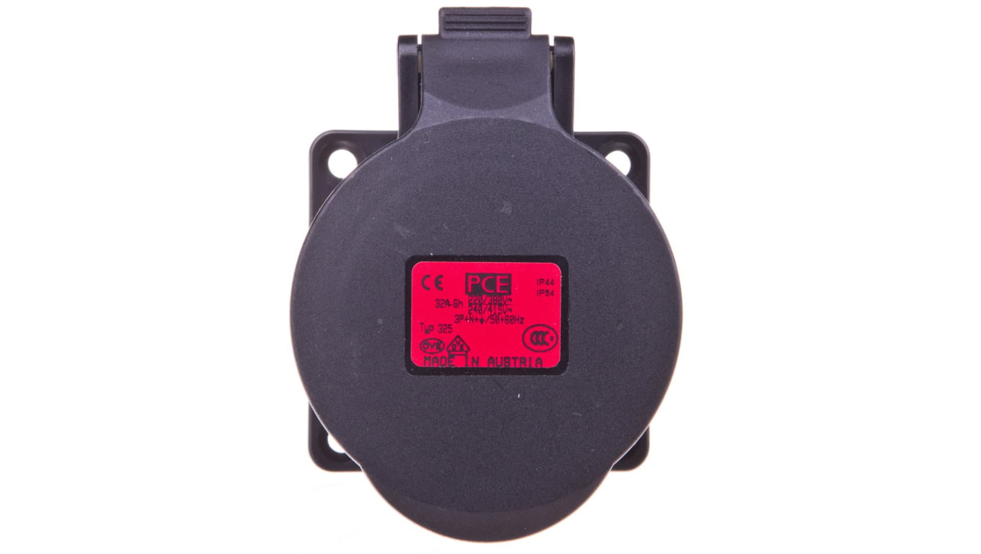

Gniazdo tablicowe 32A 5P 400V /70x70/ czarne IP44 325-6x