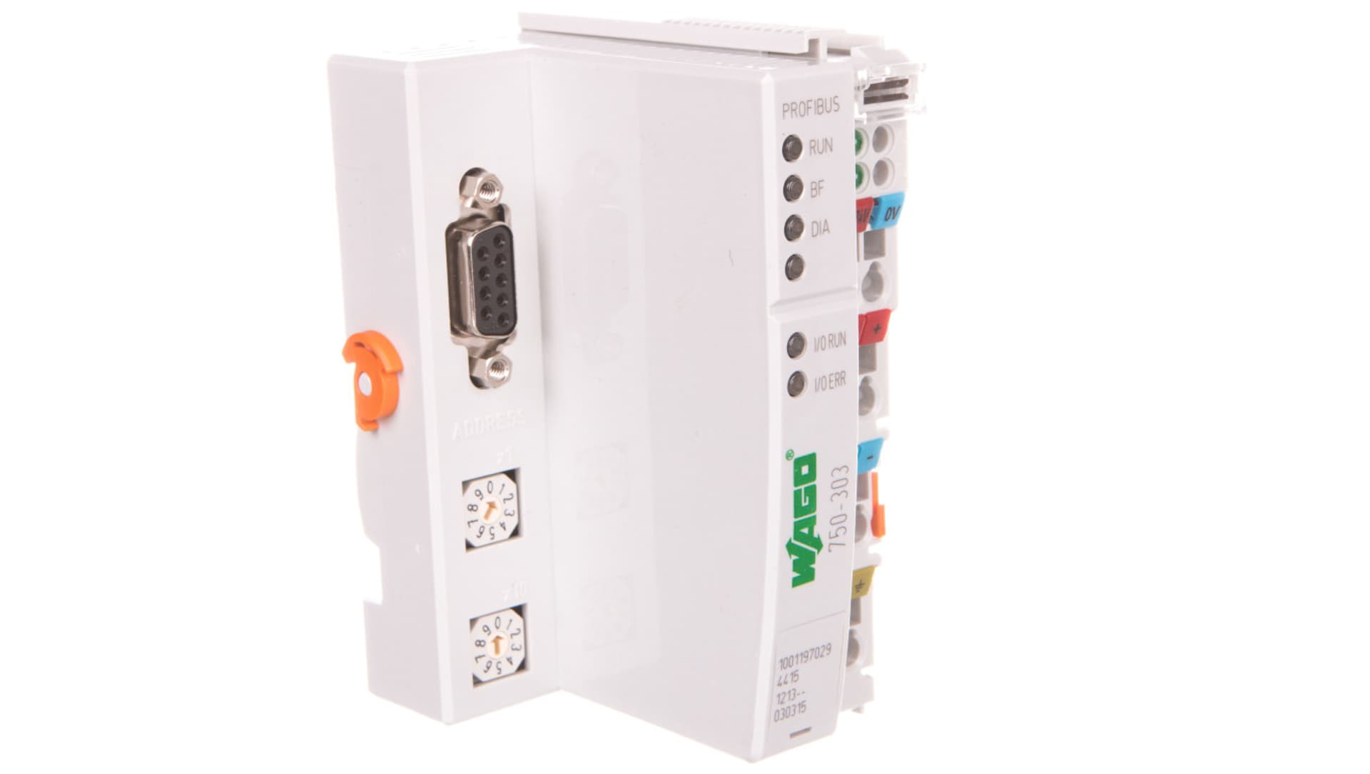 

Interfejs sieciowy PROFIBUS DP/FMS 12 MBaud sygnały dwustanowe i analogowe 750-303