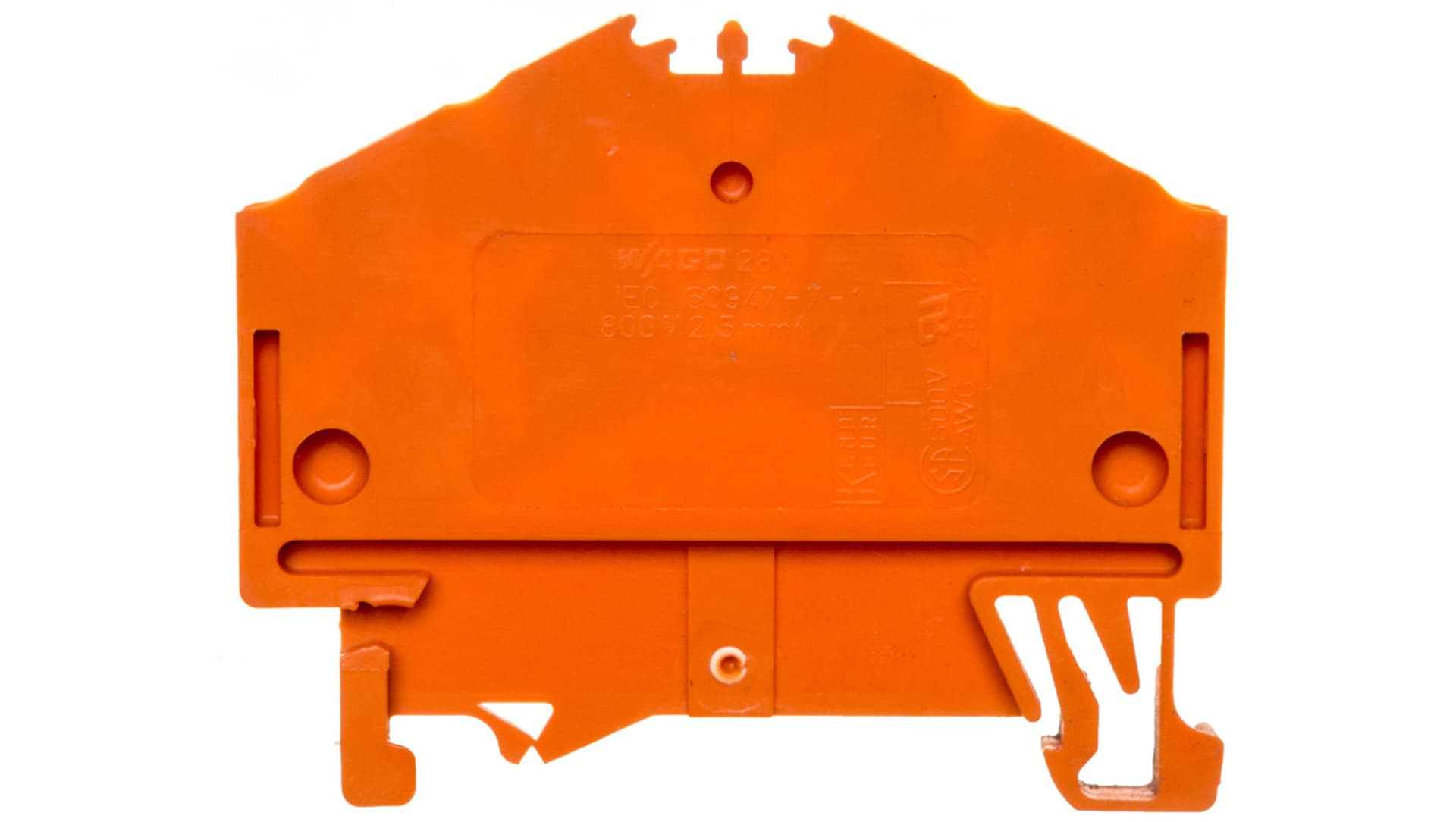 

Złączka szynowa 4-przewodowa 2,5mm2 pomarańczowa 280-946