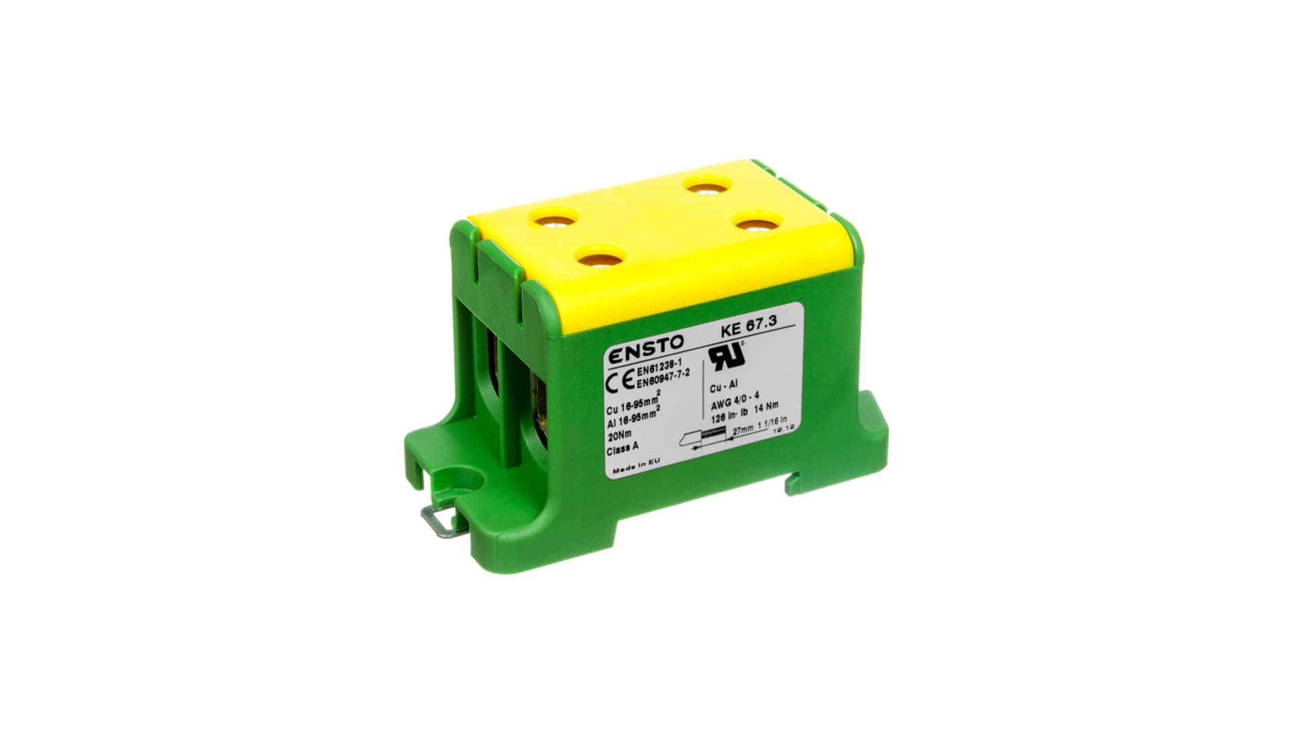 

Zacisk rozdzielczy żółto/zielony Al/Cu 16-95 mm2 KE-67.3