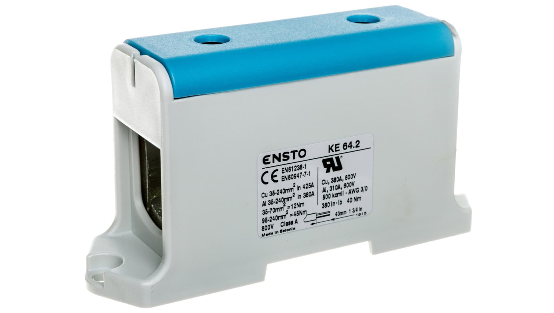 

Zacisk 1-torowy 35-240mm2 niebieski KE 64.2