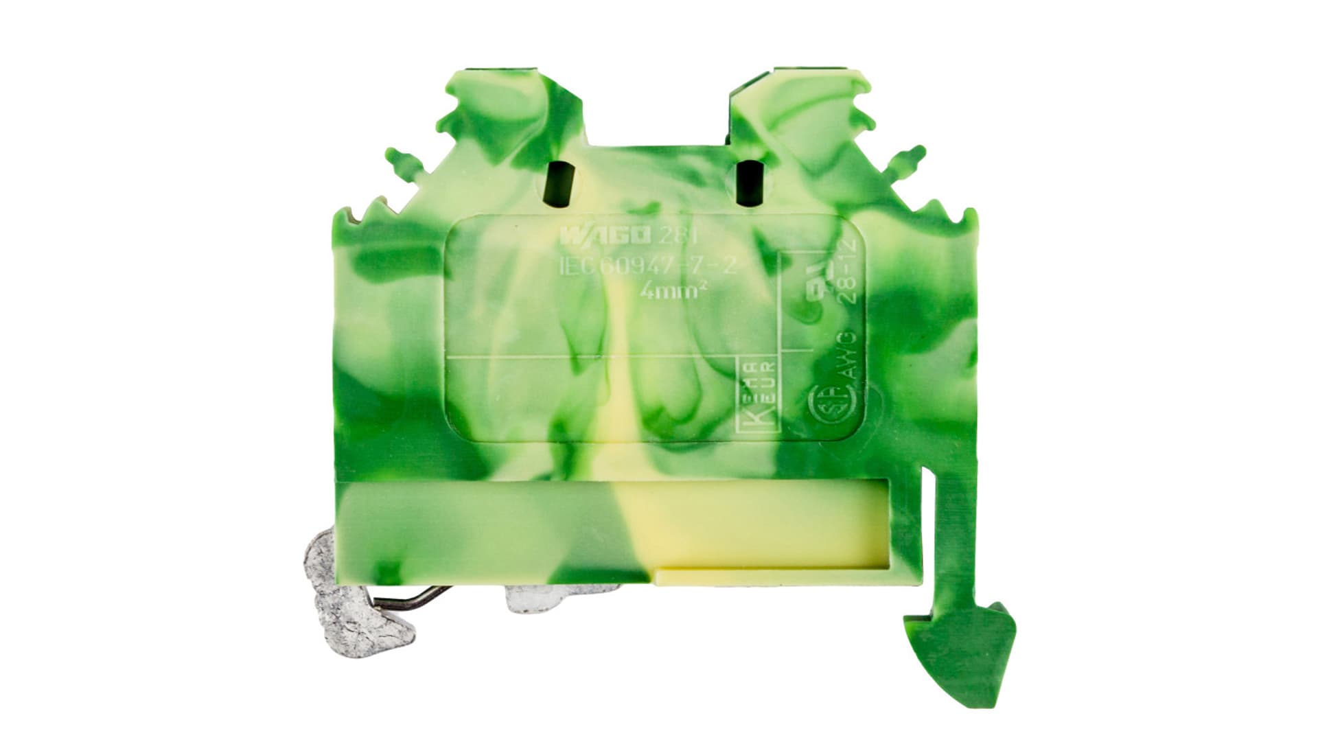 

Złączka szynowa ochronna 4mm2 żółto-zielona 281-107