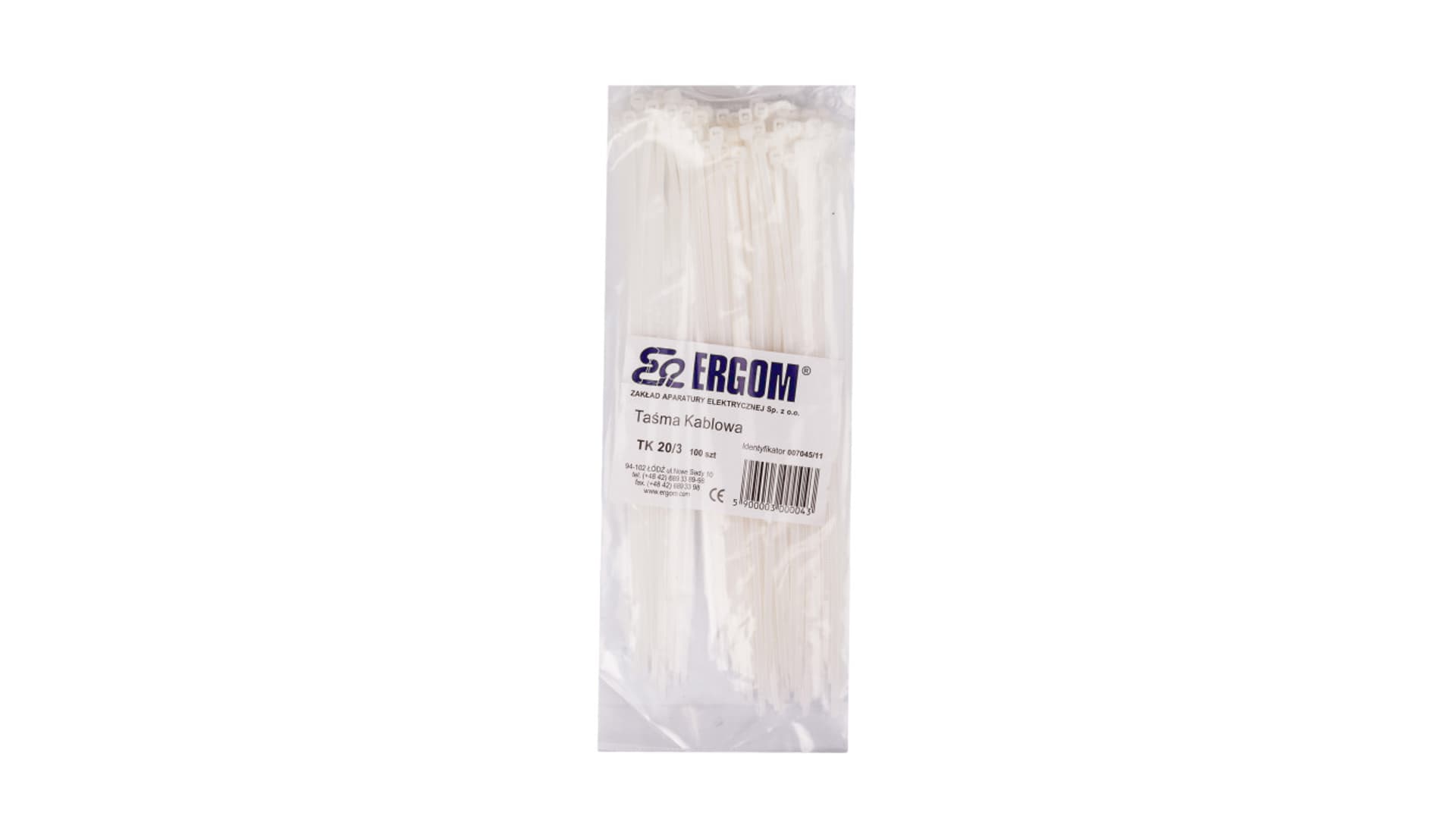 

Opaska kablowa TK 20/3 naturalna E01TK-01010100601 /100szt./