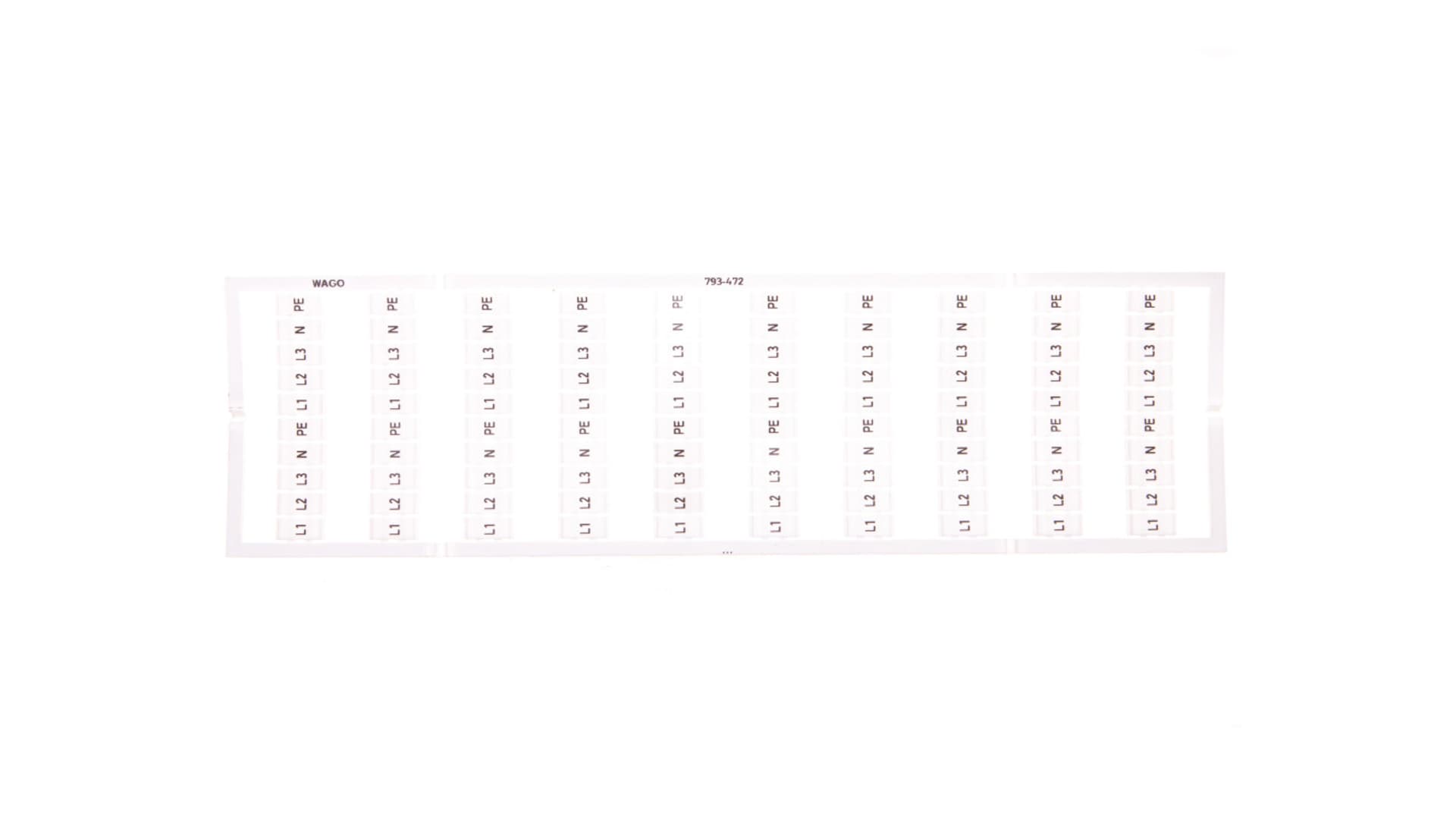 

Oznaczniki WMB 10x L1 L2 L3 N PE 793-472 /5szt./