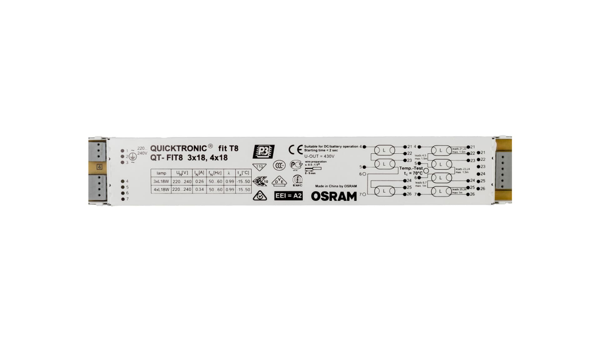 

Statecznik elektroniczny QT-FIT8 3/4x18W QUICKTRONIC 4008321294302