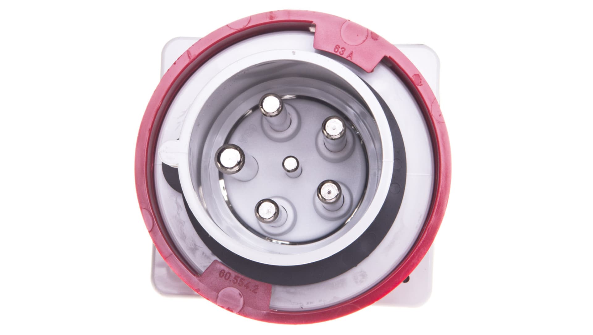 

Wtyczka odbiornikowa 63A 5P 400V czerwona IP67 81883
