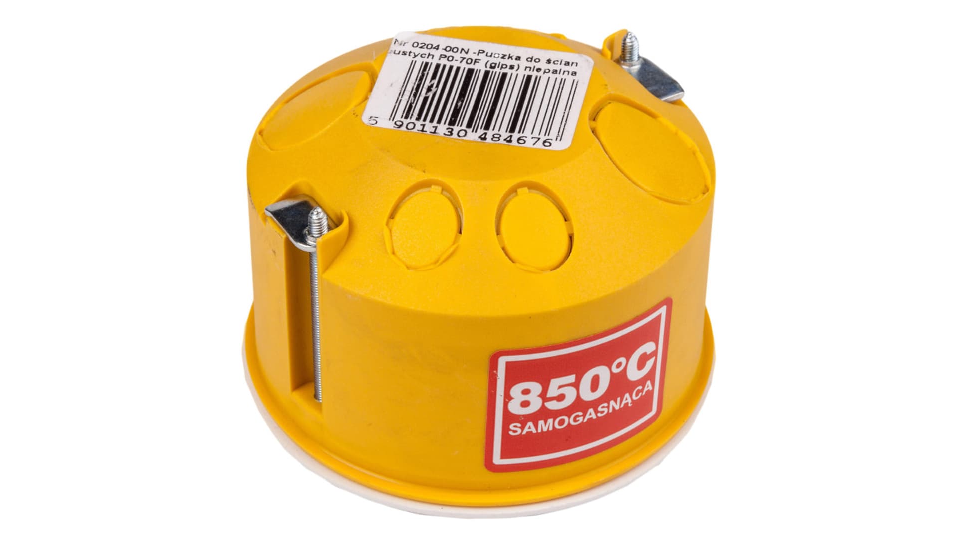 

Puszka podtynkowa 70mm regips żółta z pokrywą PO-70F 0204-0N /40szt/