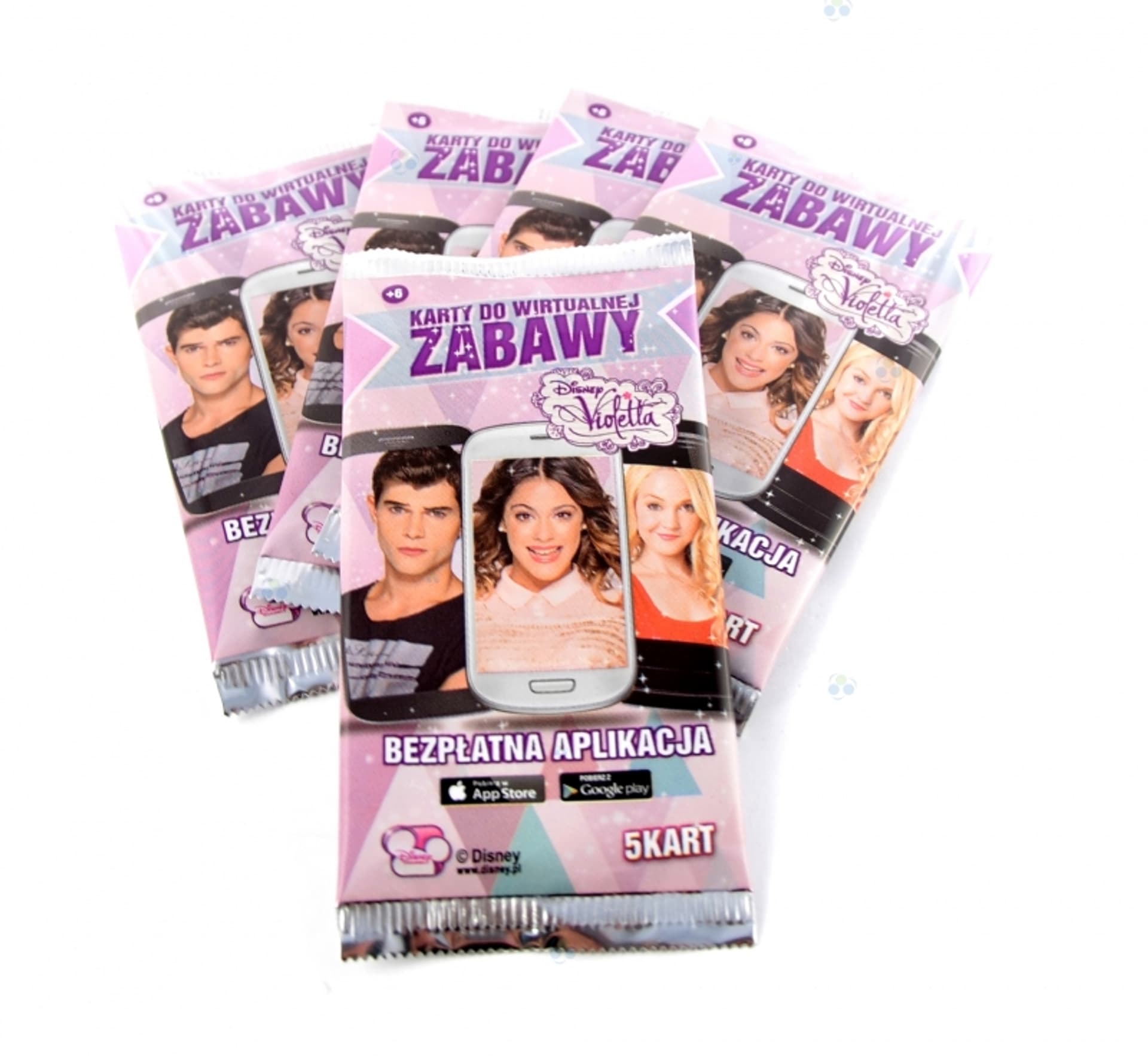 

KARTY DO WIRTUALNEJ ZABAWY VIOLETTA 5 SZT. W SASZETCE