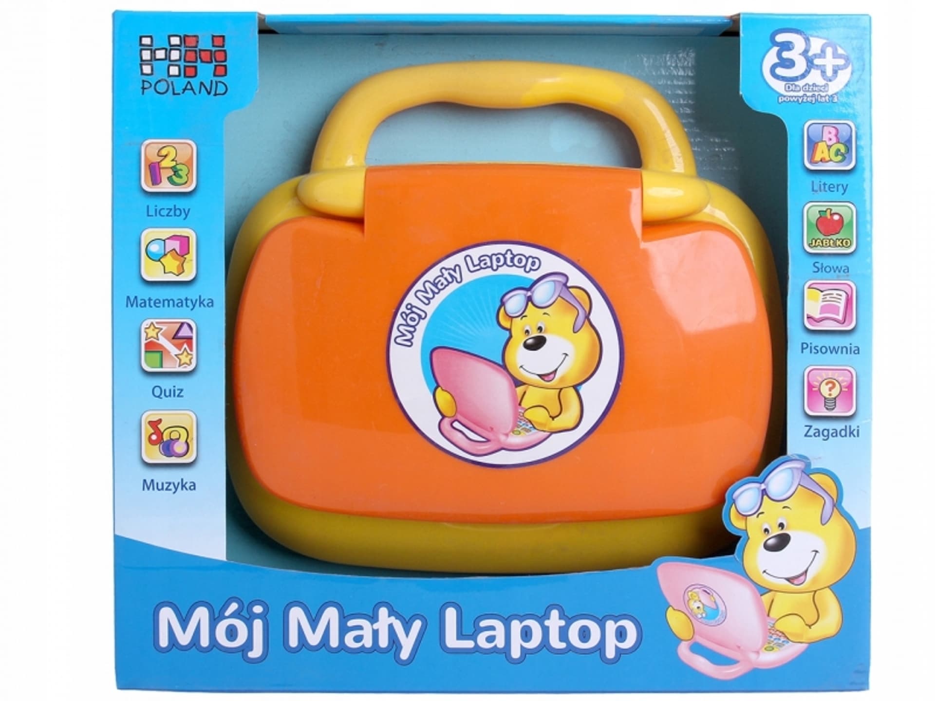 

MÓJ MAŁY LAPTOP EDUKACYJNY 8 FUNKCJI UCZY MOWI POLSKU