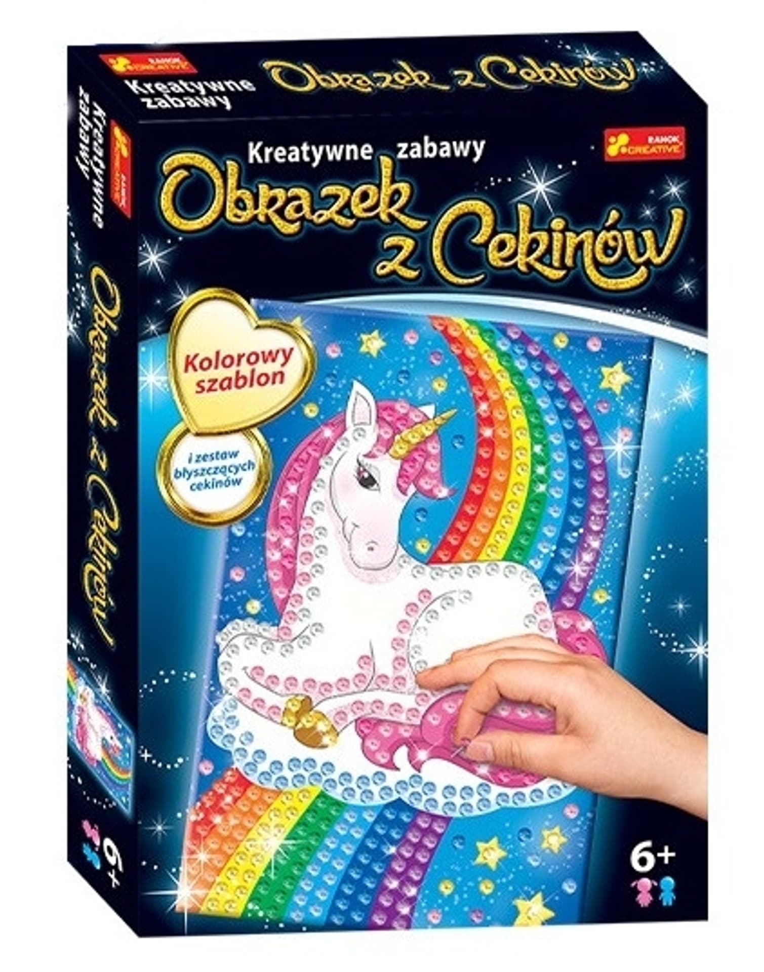 

JEDNOROŻEC OBRAZEK Z CEKINÓW KREATYWNE ZABAWY RANOK