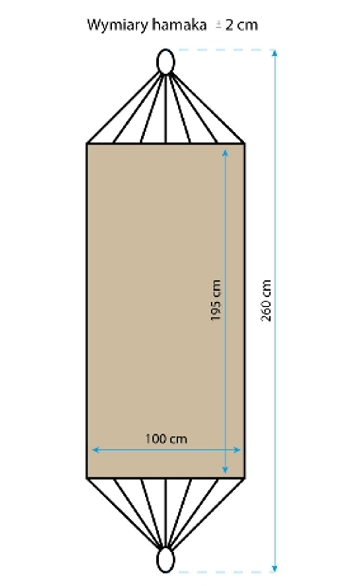 

HAMAK CLASSIC 1 OSOBOWY 200x100CM ROYOKAMP #H1