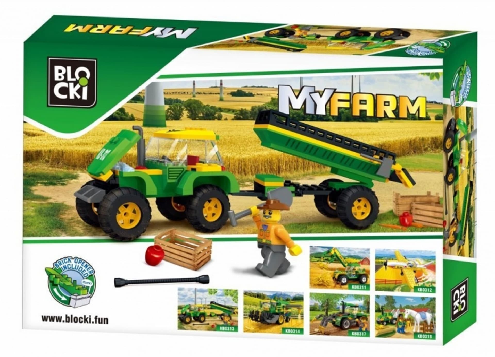 

KLOCKI BLOCKI MYFARM FARMA TRAKTOR PRZYCZEPA 164 EL.