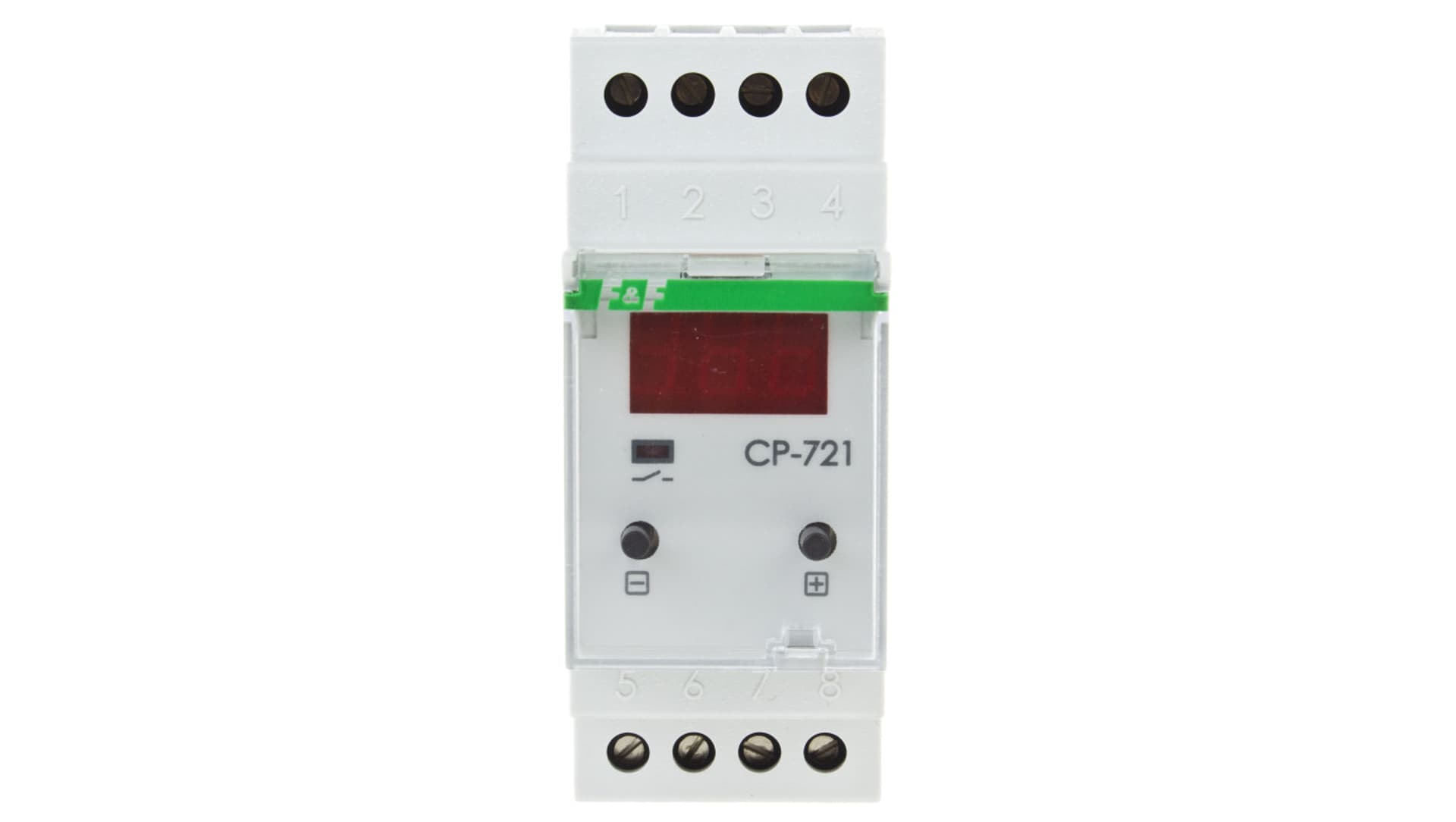 

Przekaźnik kontroli napięcia 1-fazowy programowalny 1Z 16A 150-450V AC wyświetlacz LED CP-721