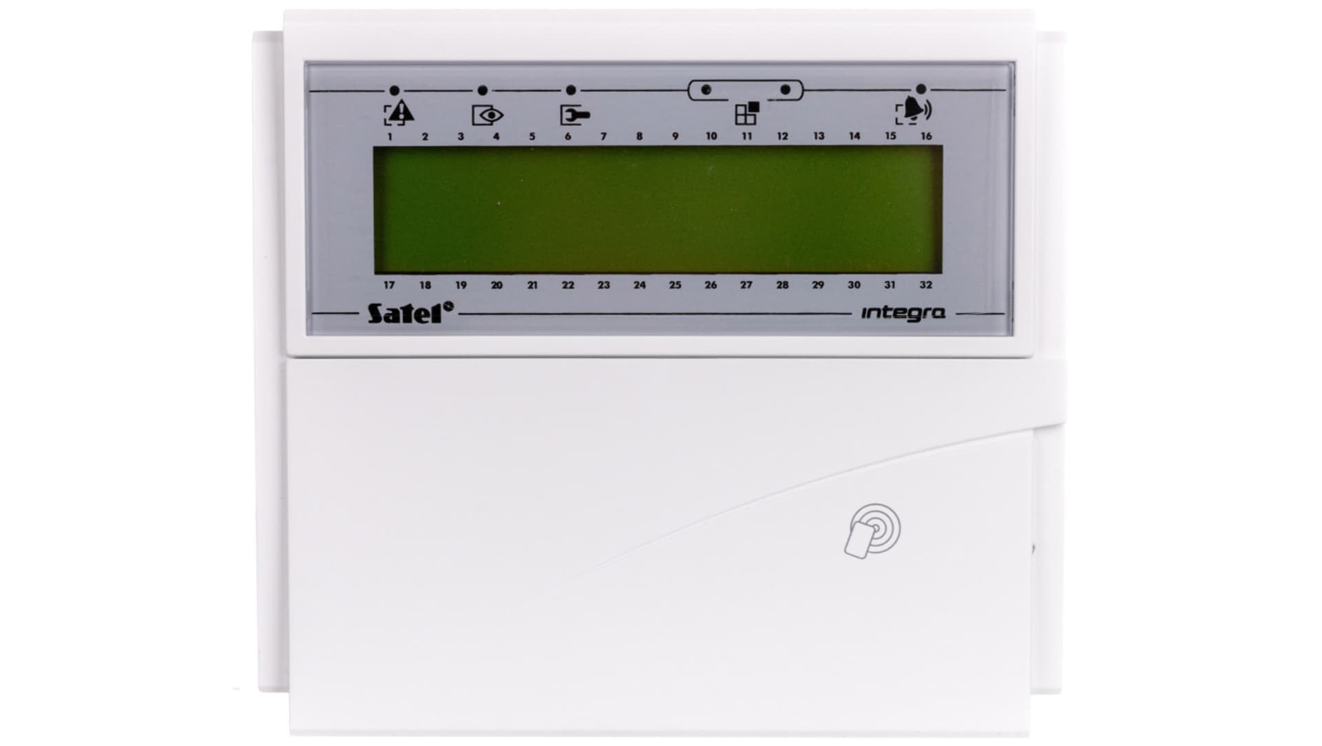 

Manipulator LCD z czytnikiem zbliżeniowym /zielone podświetlenie/ INTEGRA INT-KLCDR-GR