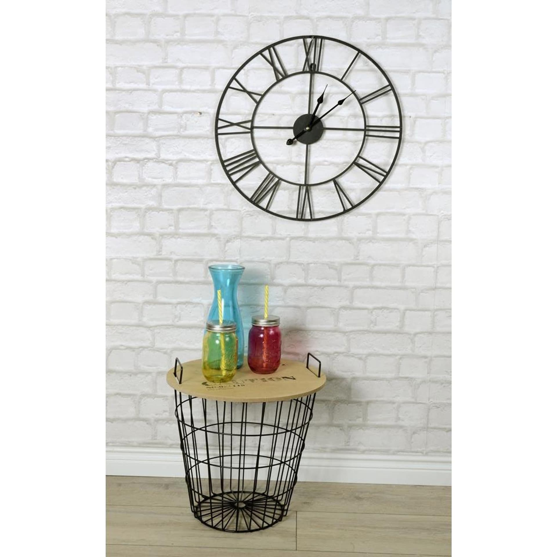 

Druciany stolik kawowy z uchwytami 40 cm