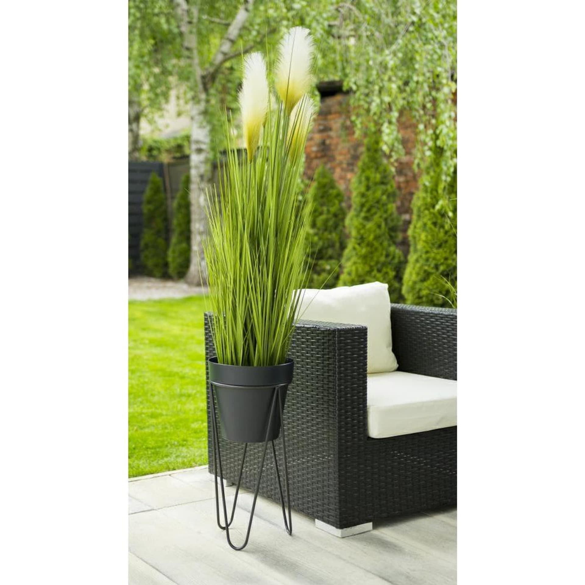 

Czarny nowoczesny kwietnik Loft 45 cm