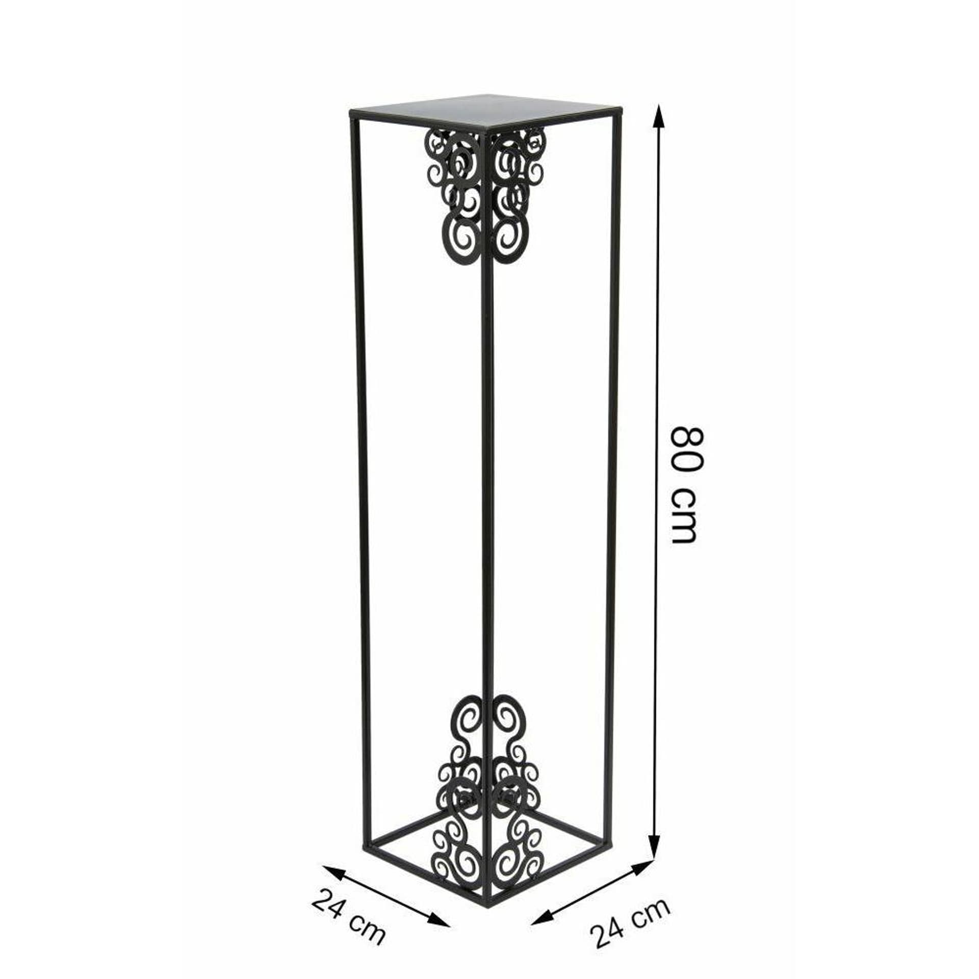 

Nowoczesny stojący kwietnik 80 cm czarny LOFT