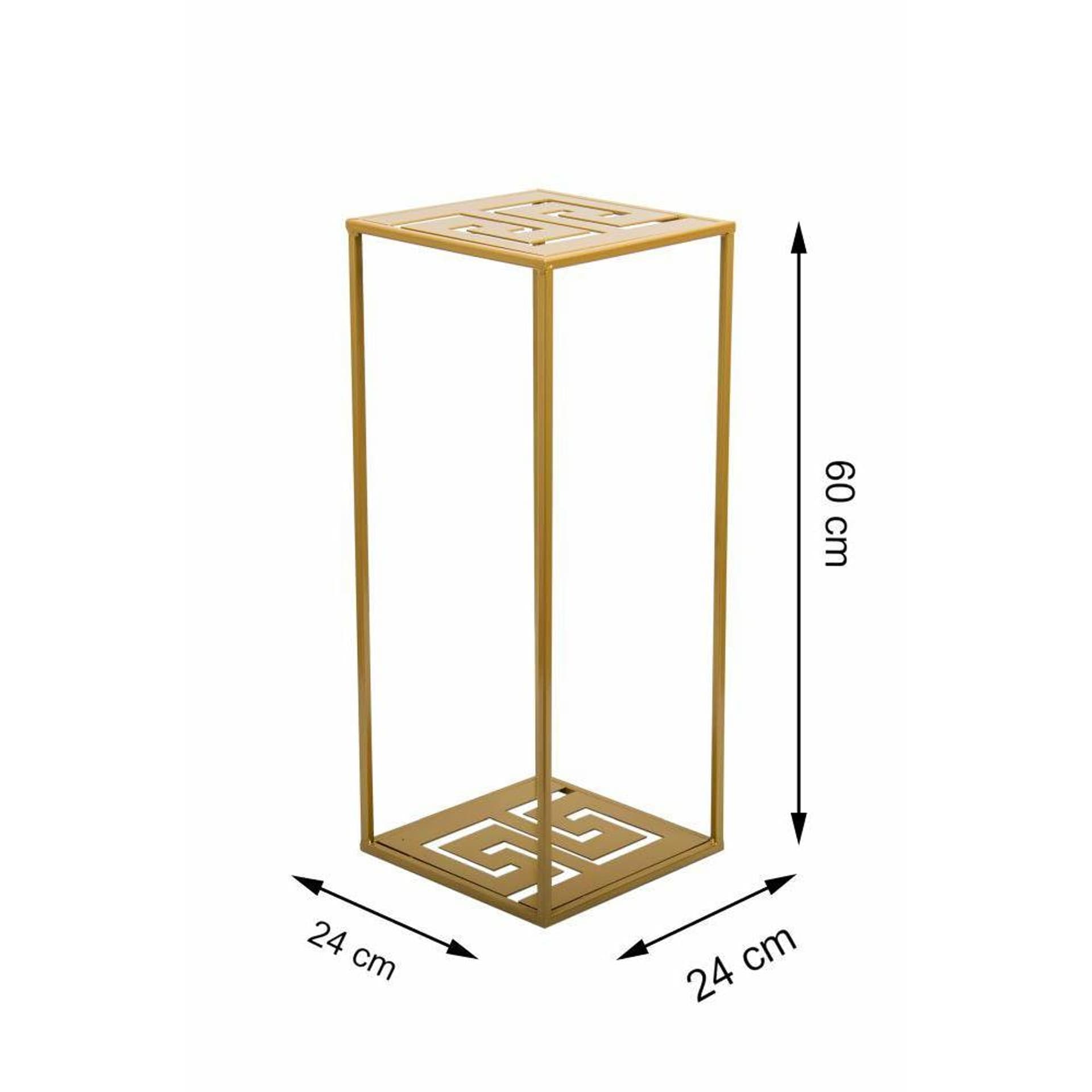 

Nowoczesny stojący kwietnik 60 cm złoty