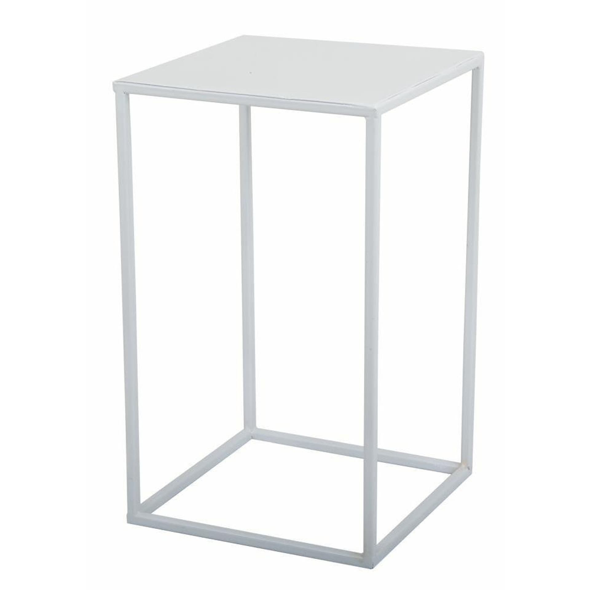 

Nowoczesny kwietnik stojący 40 cm biały GLAM
