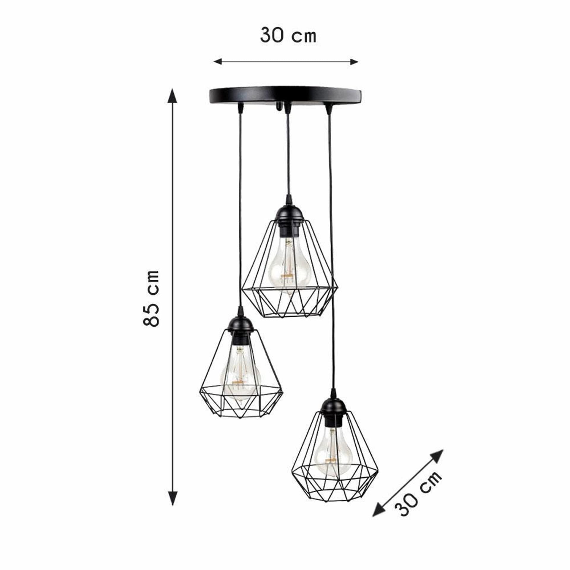 

Potrójna lampa wisząca Triplo Diamante