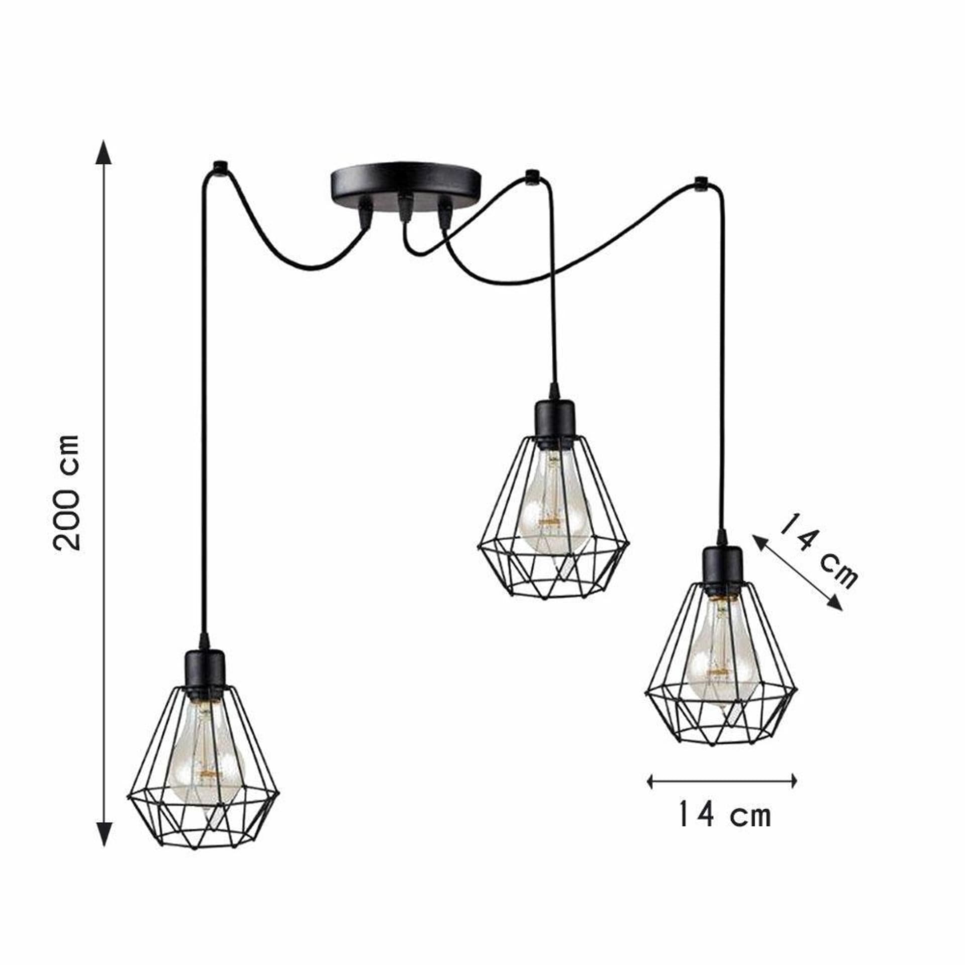 

Lampa wisząca Triplo Ragno Diamante