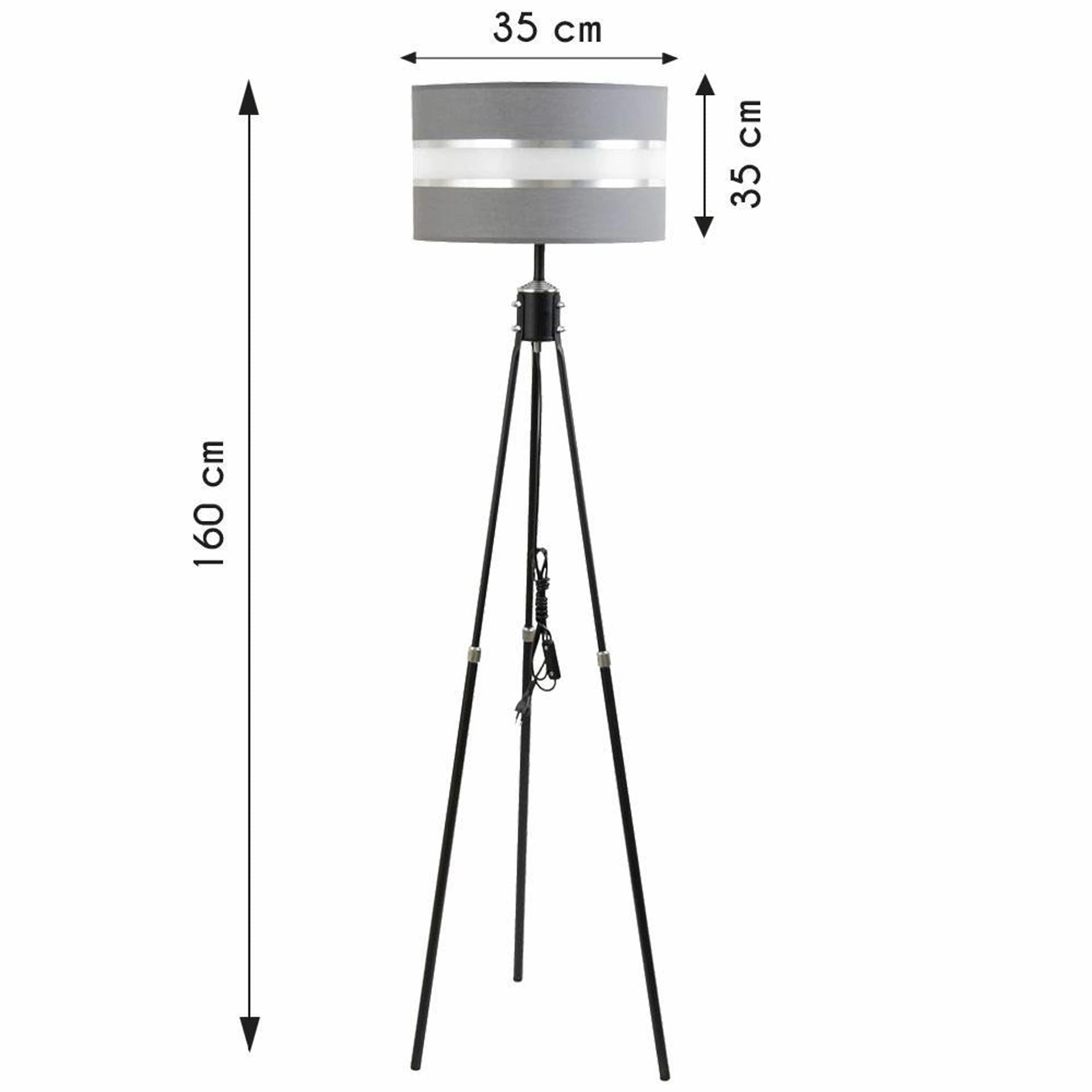 

Lampa podłogowa z abażurem Stefania
