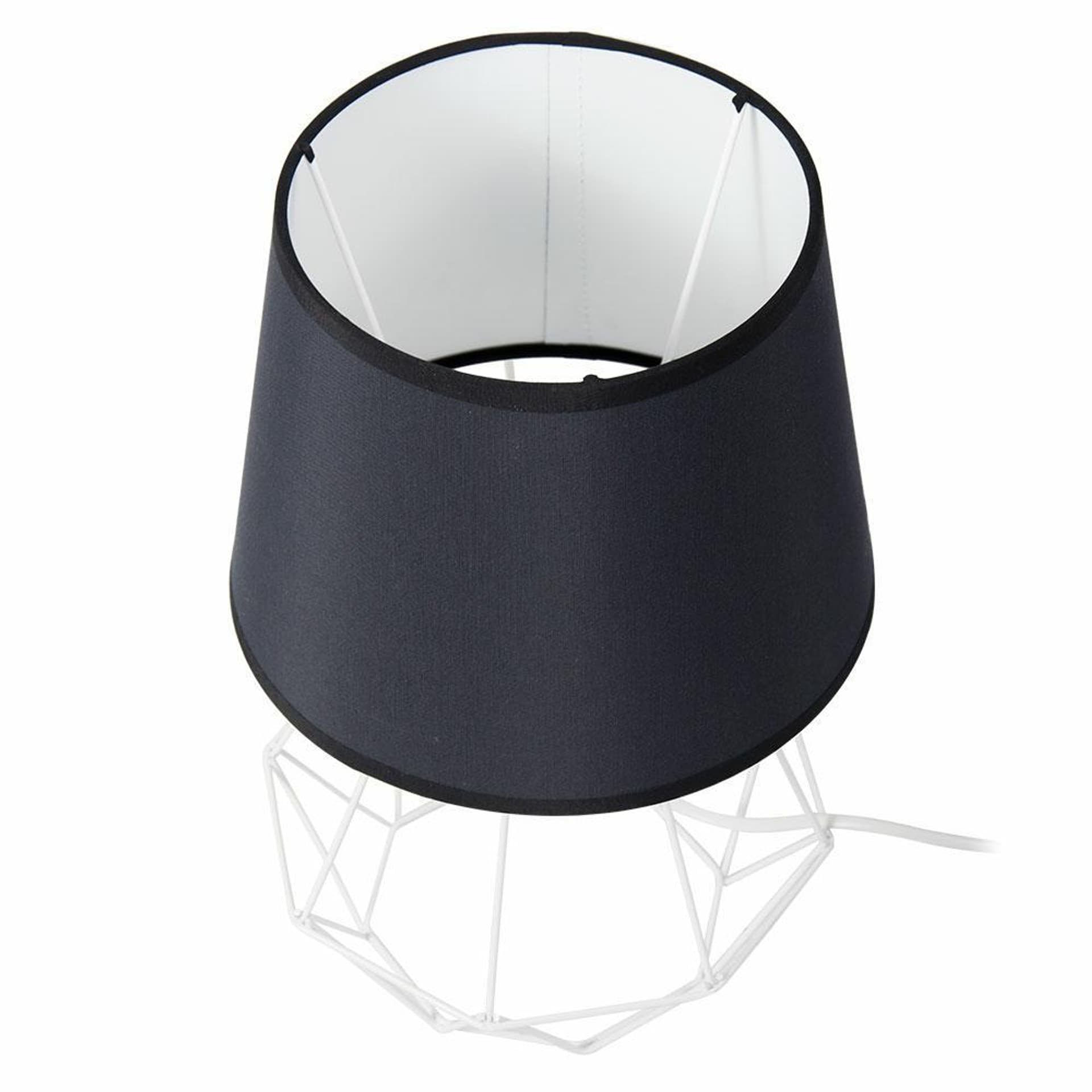 

Lampka nocna stołowa Diament biel czerń