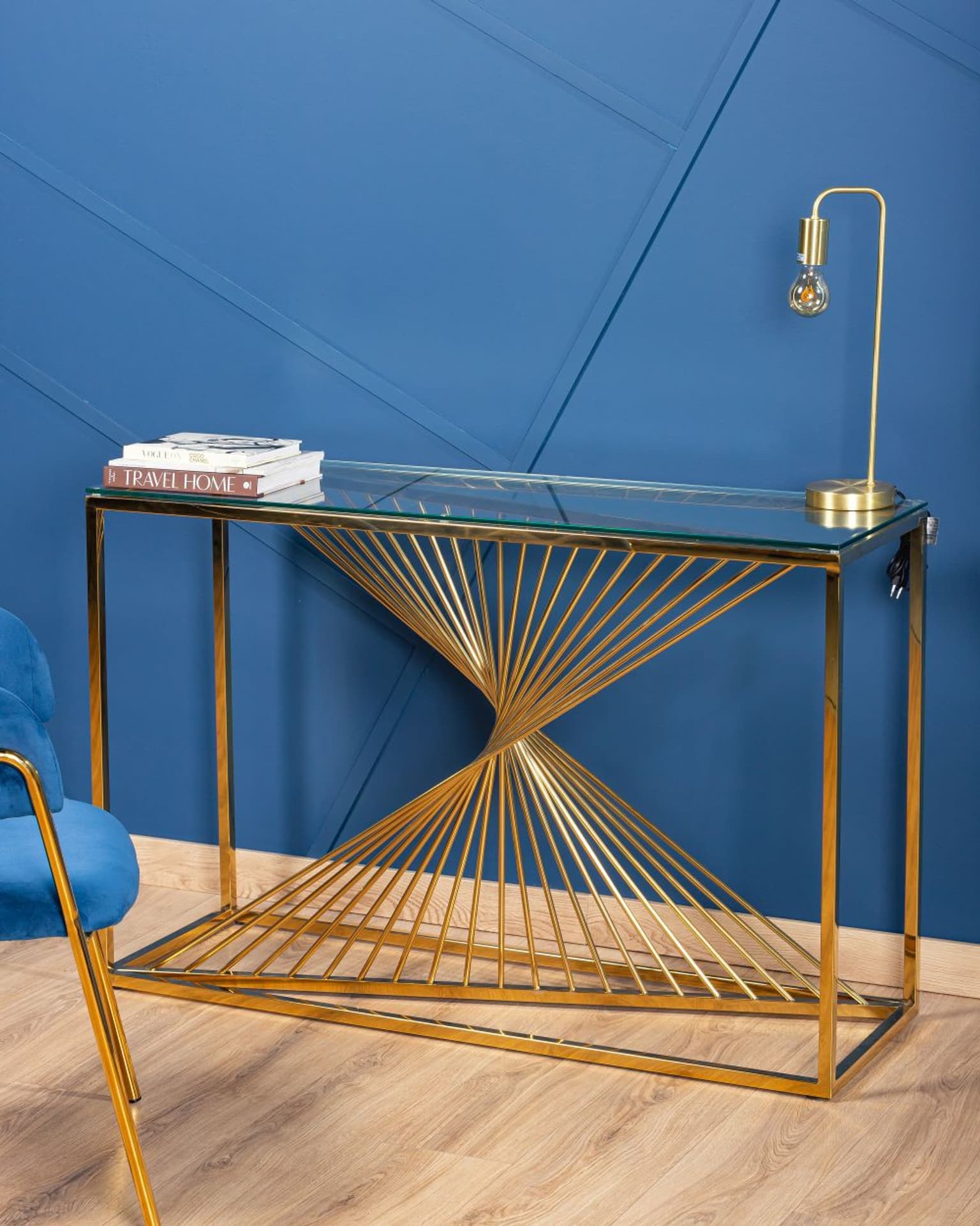 

Lampka biurkowa Keli złota 45 cm