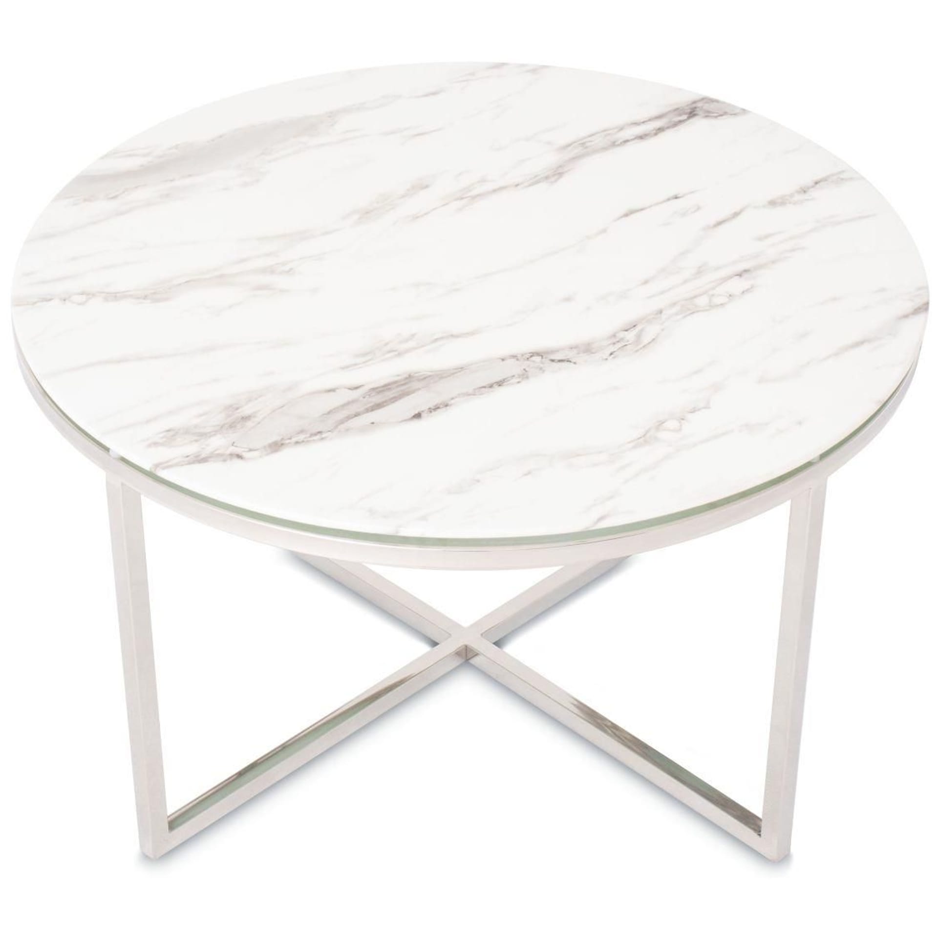 

Stolik kawowy Vertigo Silver White 80 cm