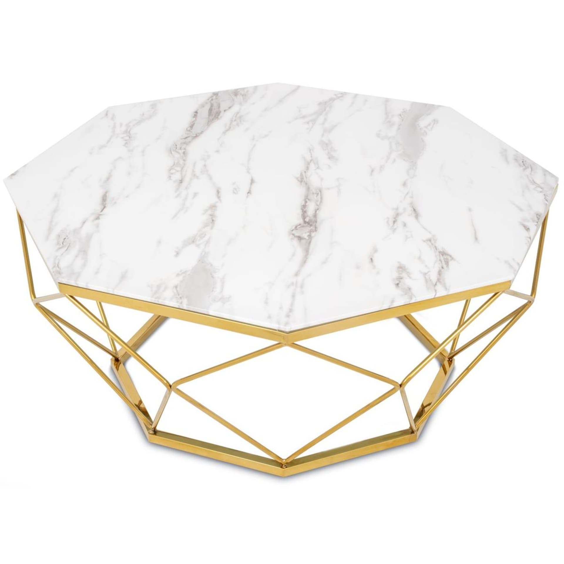 

Stolik kawowy Volare Gold White