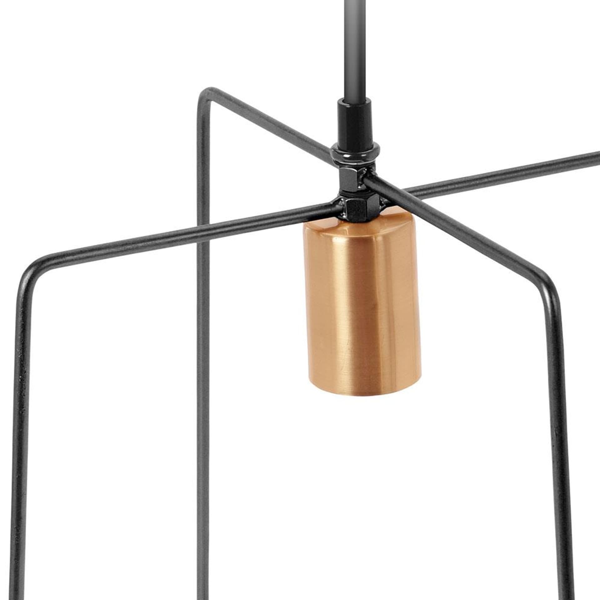 

Lampa wisząca metalowa czarna Loft