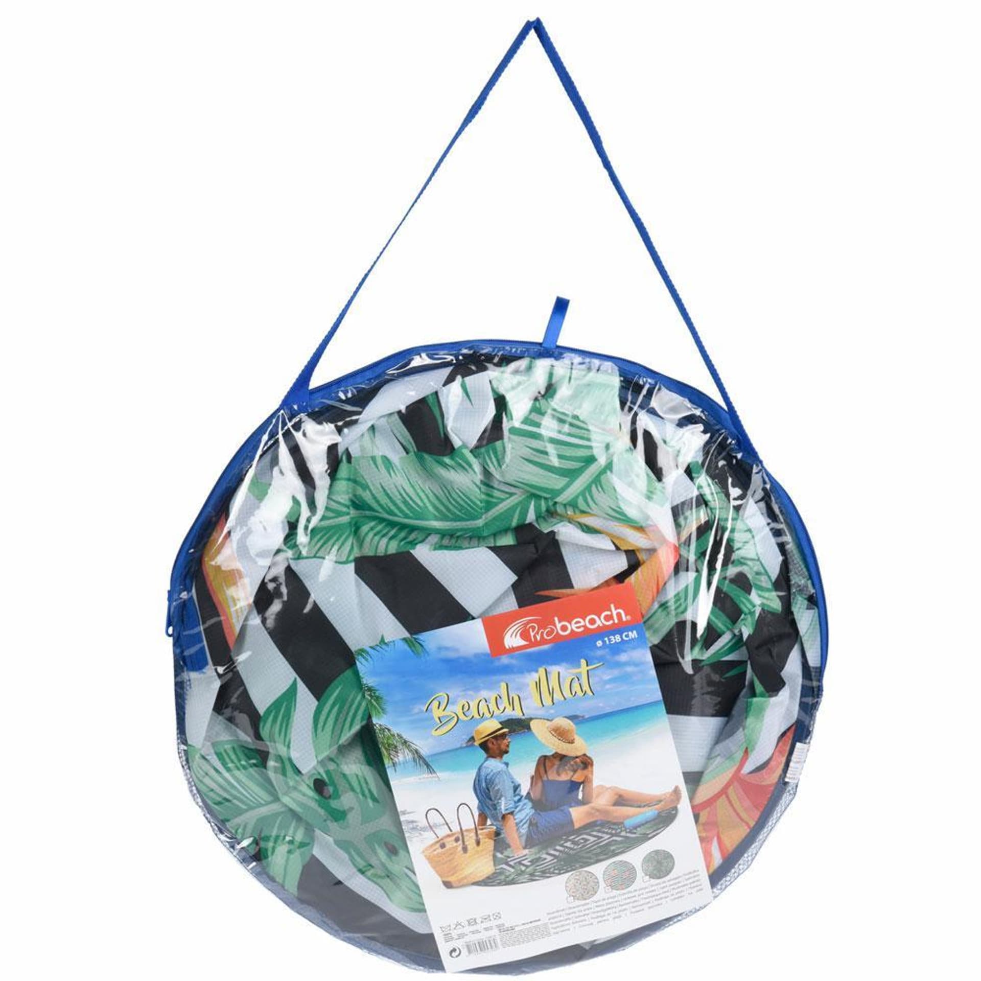 

Mata plażowa okrągła w kwiaty 138 cm