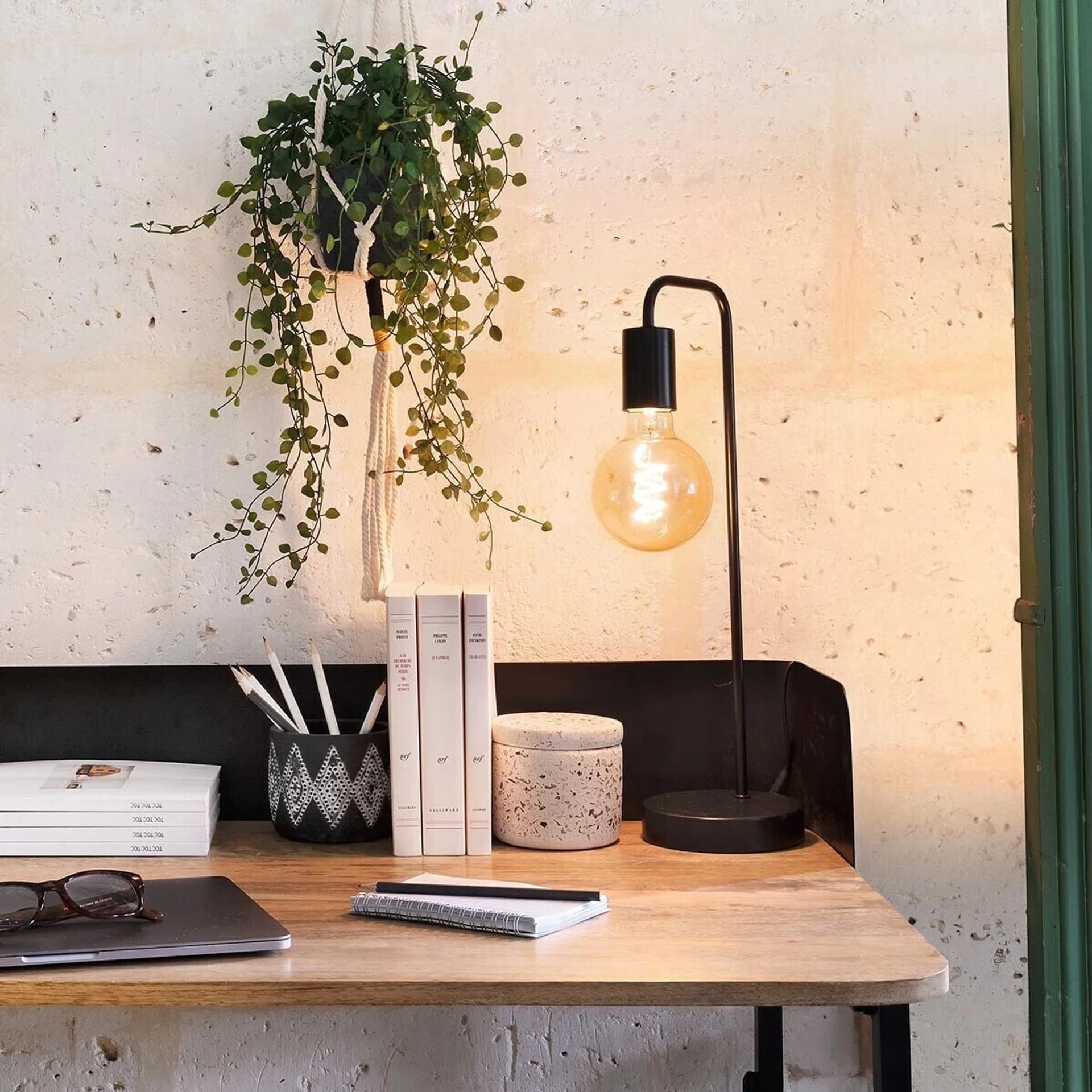 

Lampka biurkowa Keli czarna 45 cm