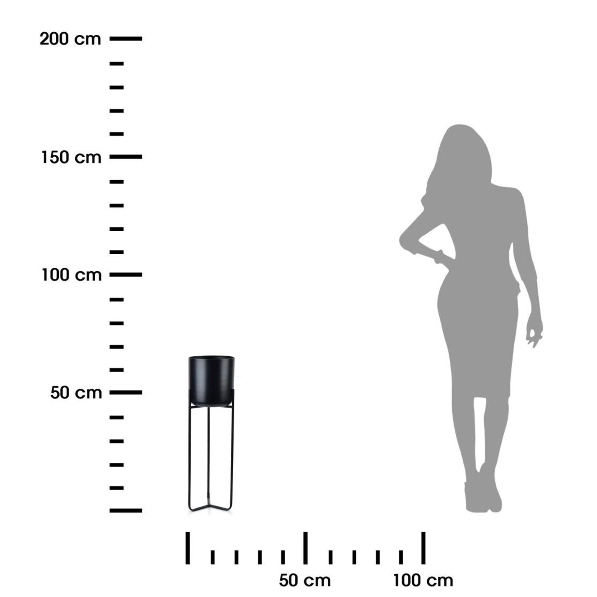 

Kwietnik z osłonką Swen Black 66 cm