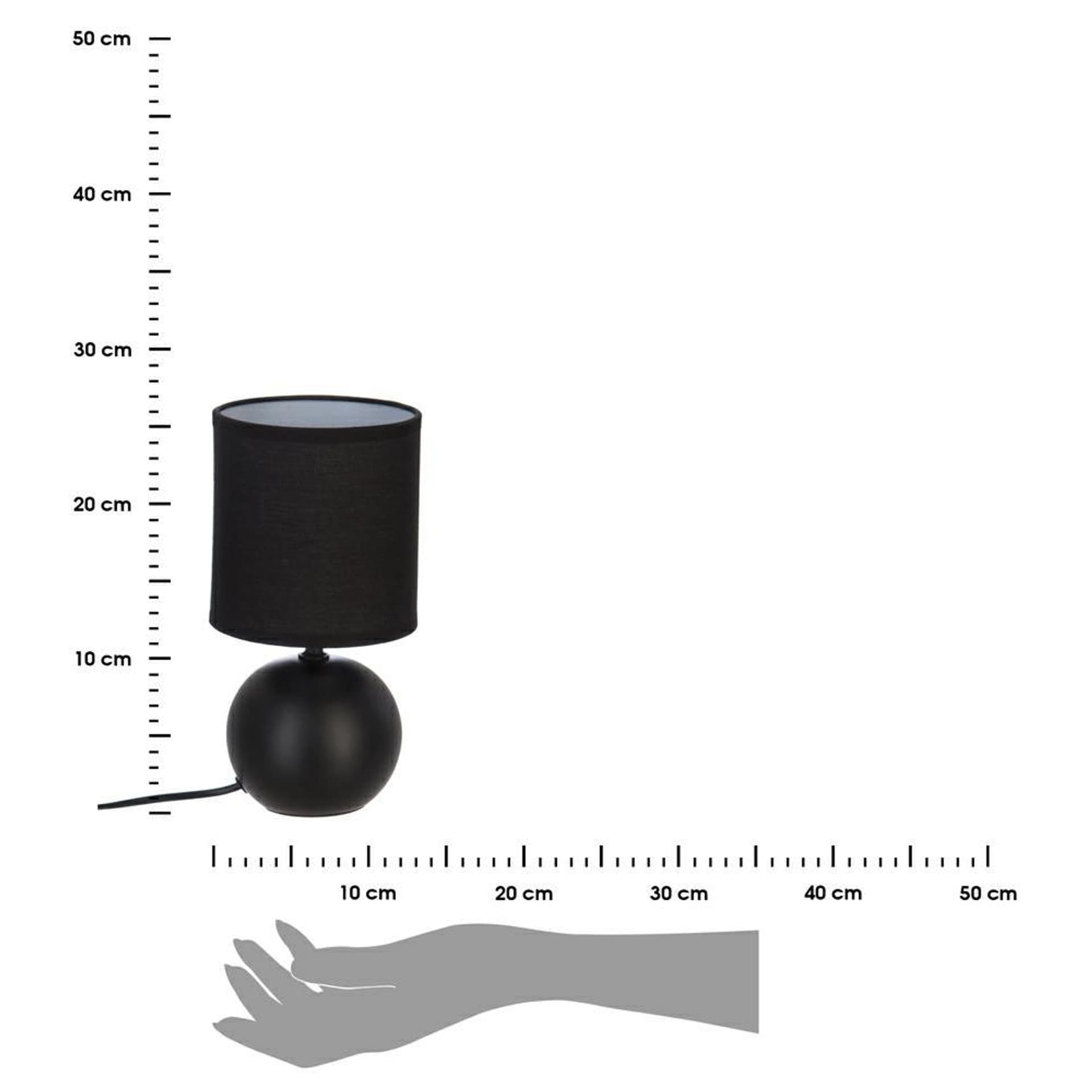 

Lampka nocna Timeo czarna 25 cm