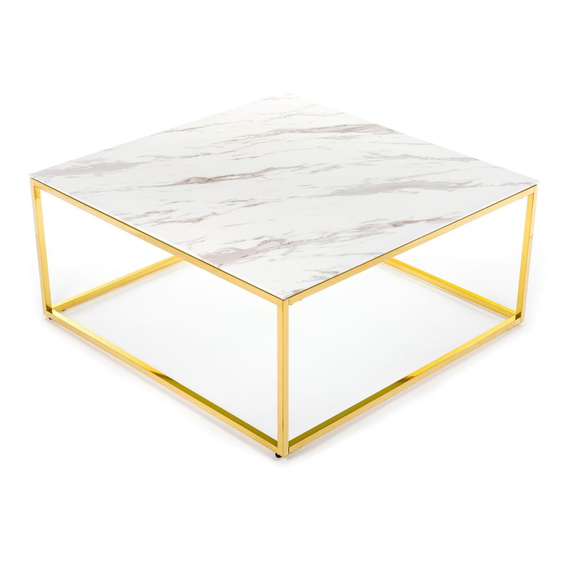 

Stolik kawowy Rekta Gold White 100 cm