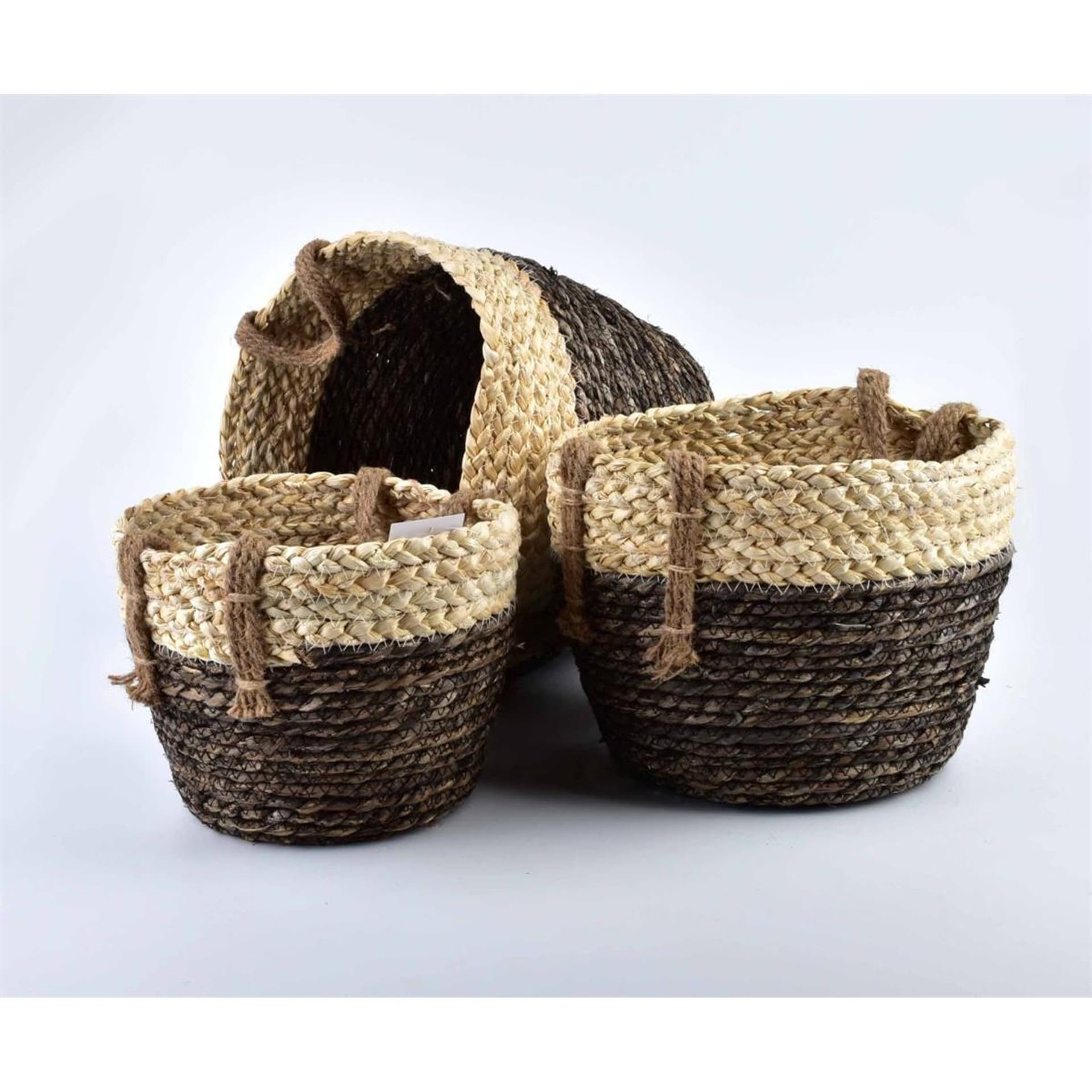 

Komplet 3 koszy Bali Round Beige