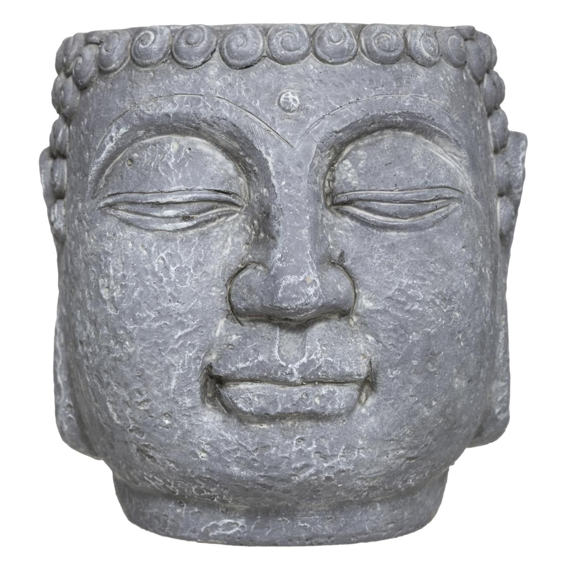 

Cementowa doniczka Budda szara
