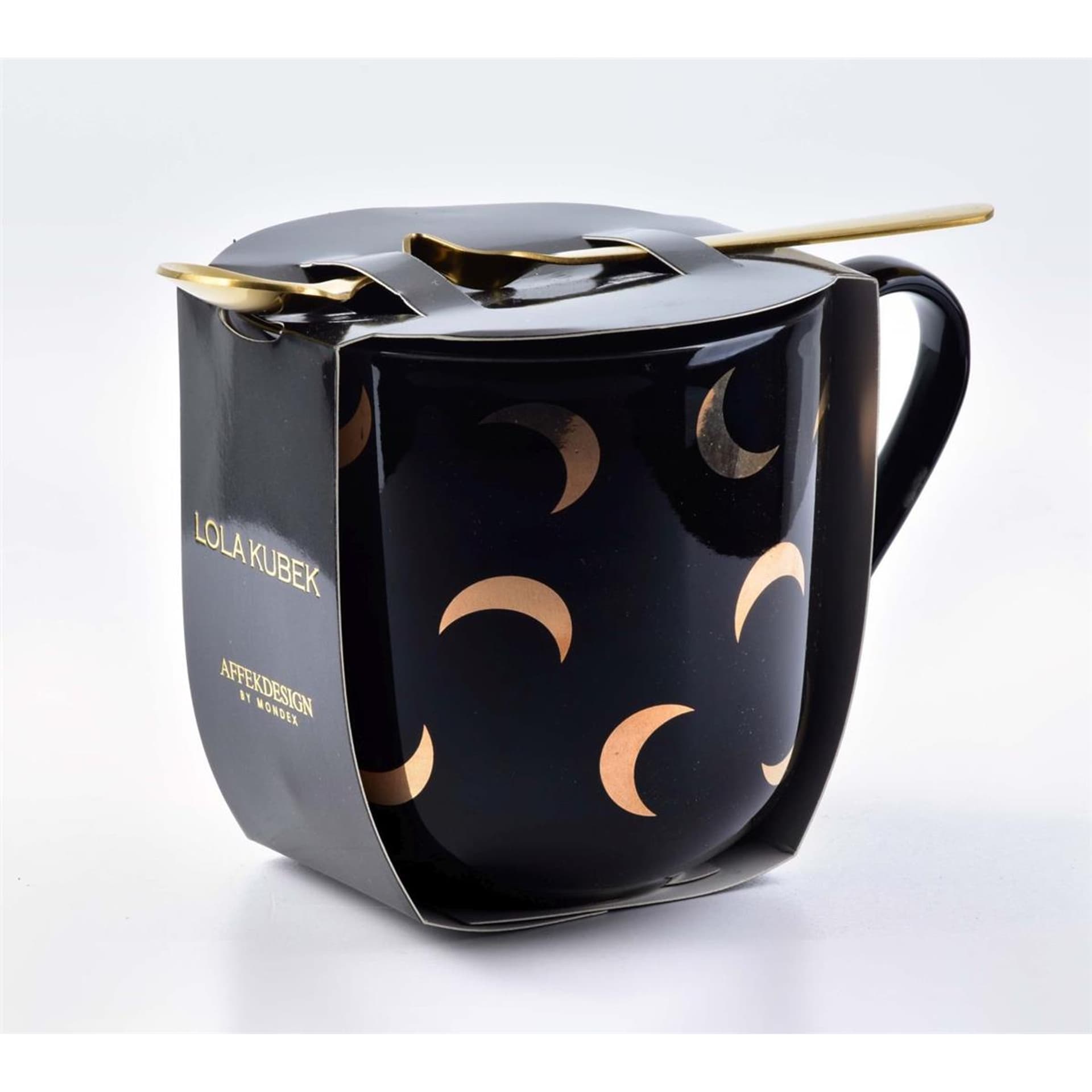 

Kubek Lola z łyżeczką 480 ml Moon Black
