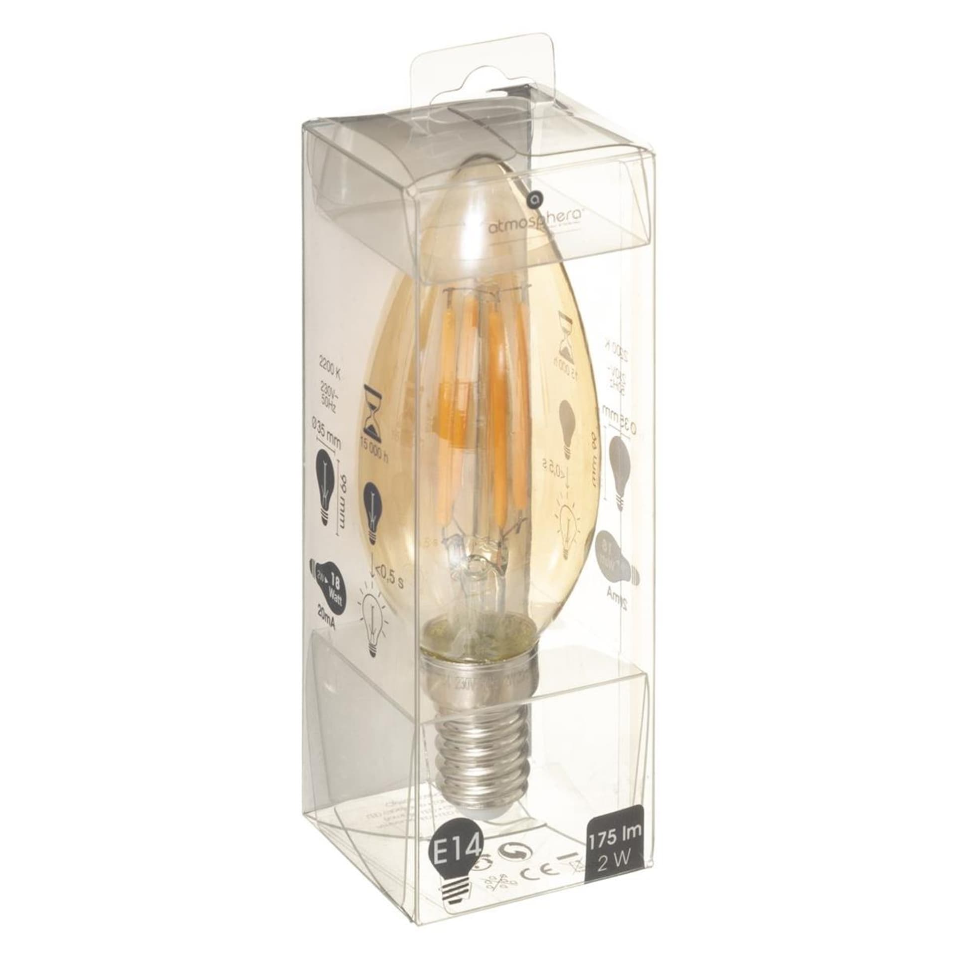 

Żarówka LED Flame Straight 2W E14