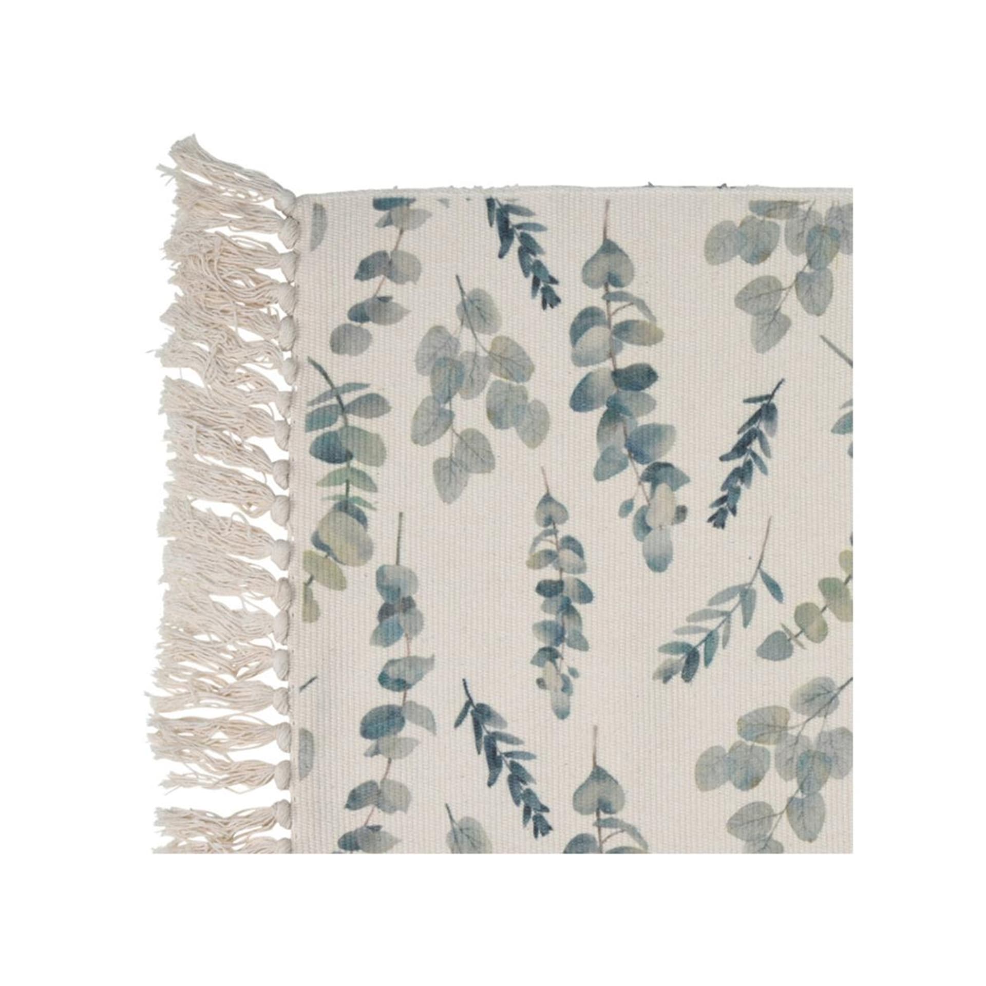 

Dywan z frędzlami wzór liście 60x90 cm